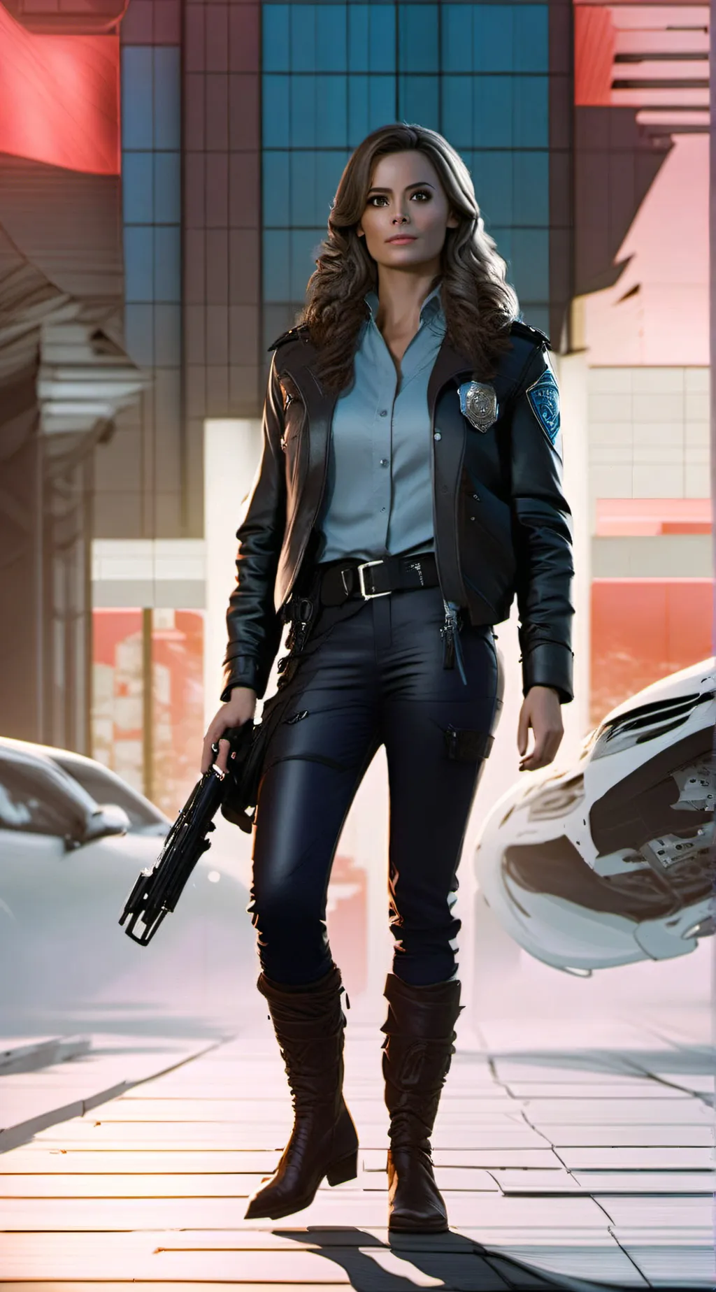 ai character: Katherine Ryan  background