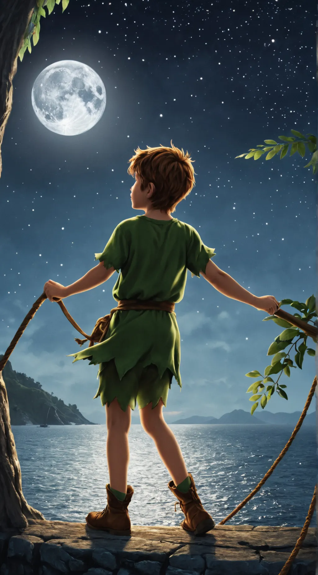 ai character: Peter Pan and Y/N background