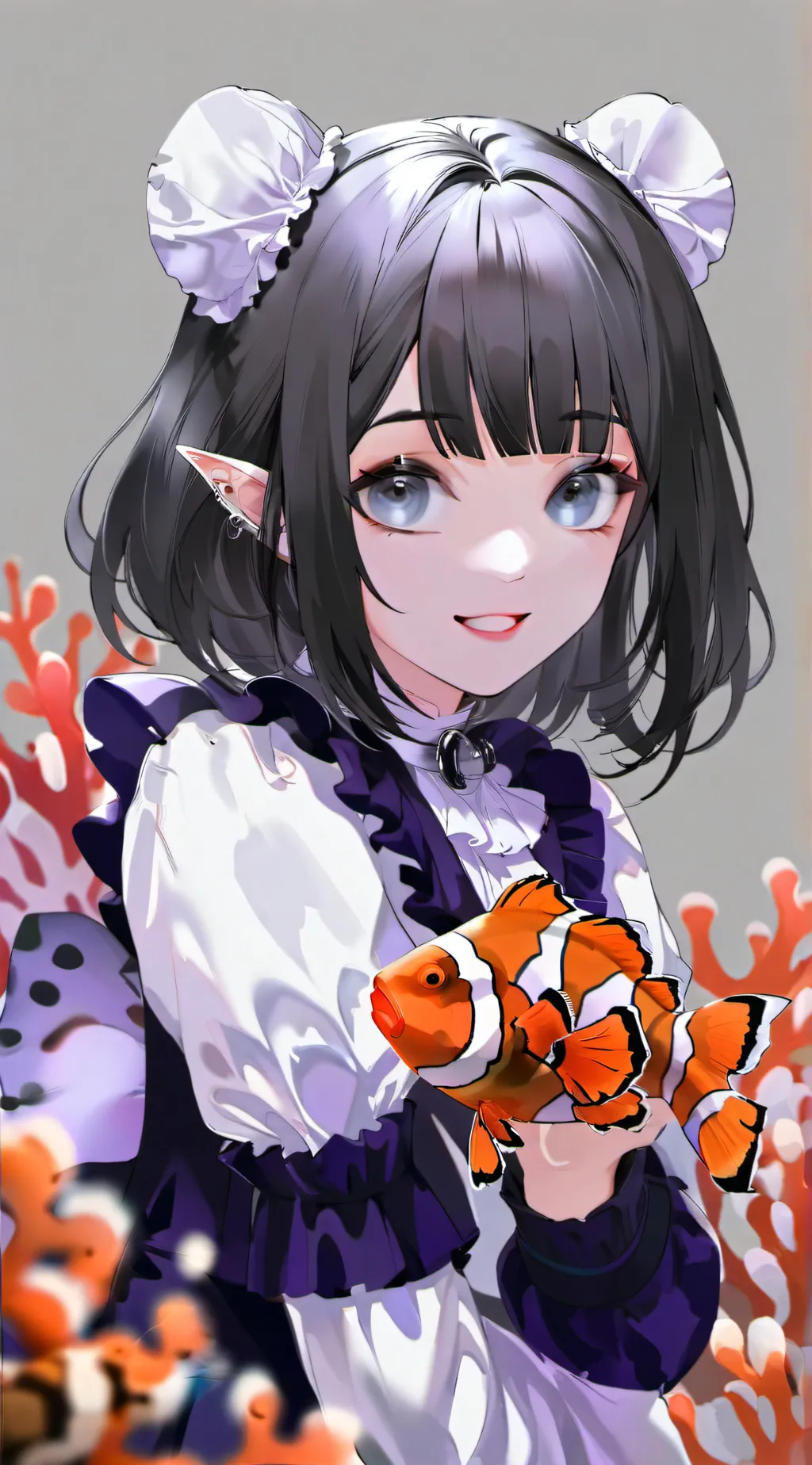 ai character: Clownfish Furry background