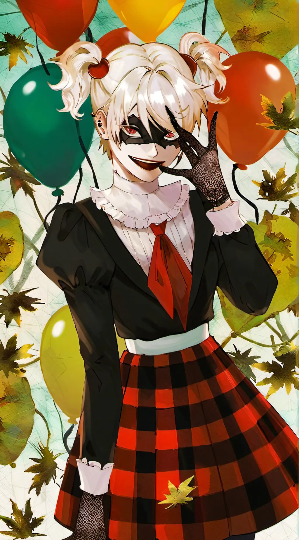 ai character: bakugo as harley q background
