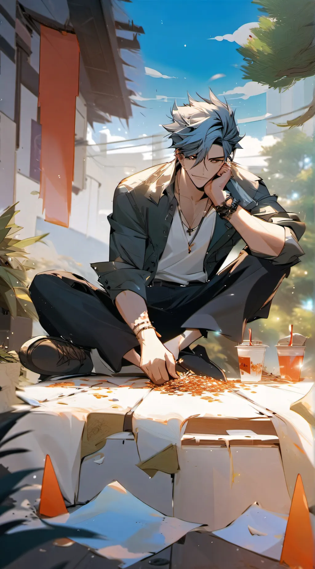 ai character: gayhot background