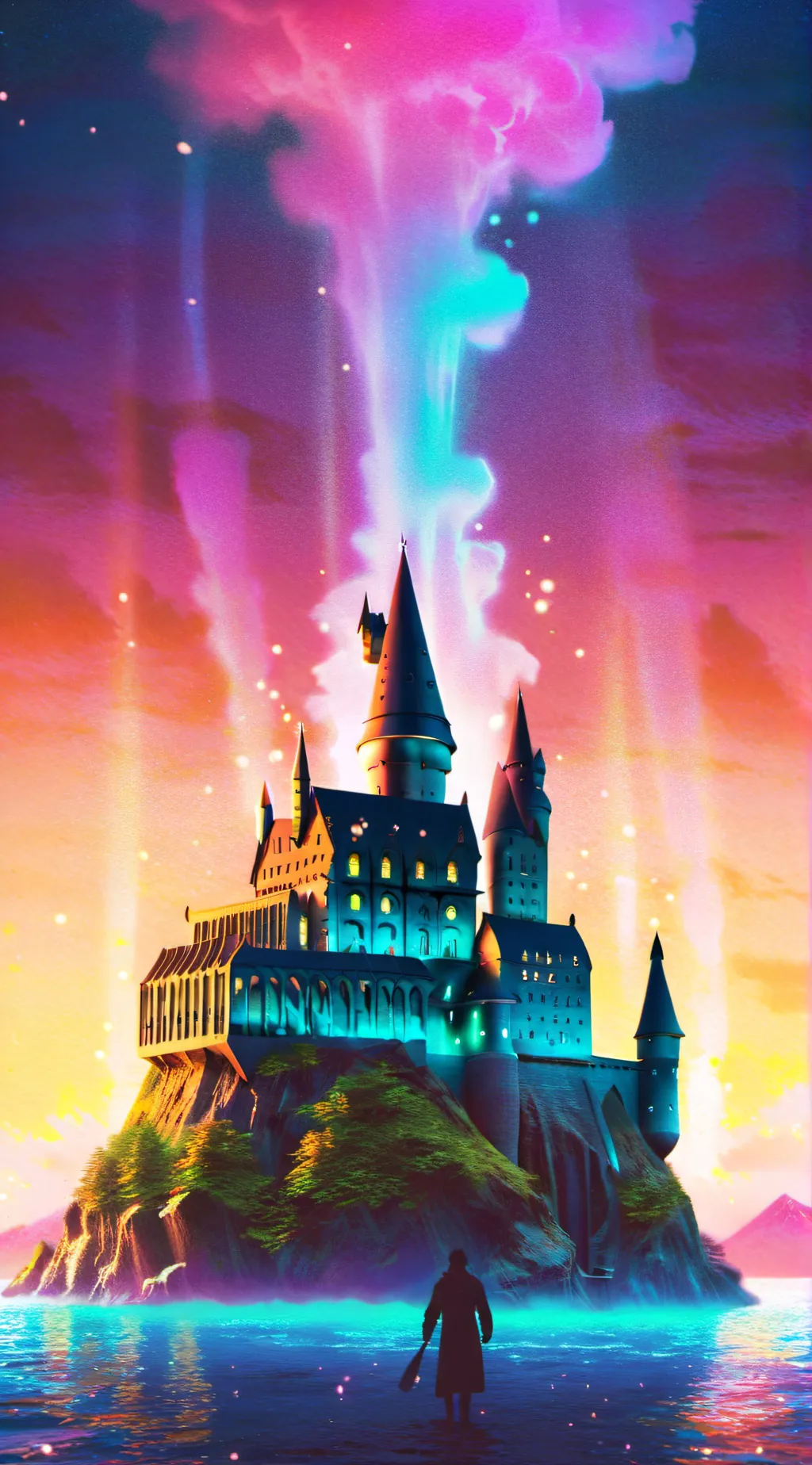 ai character: Hogwarts  background
