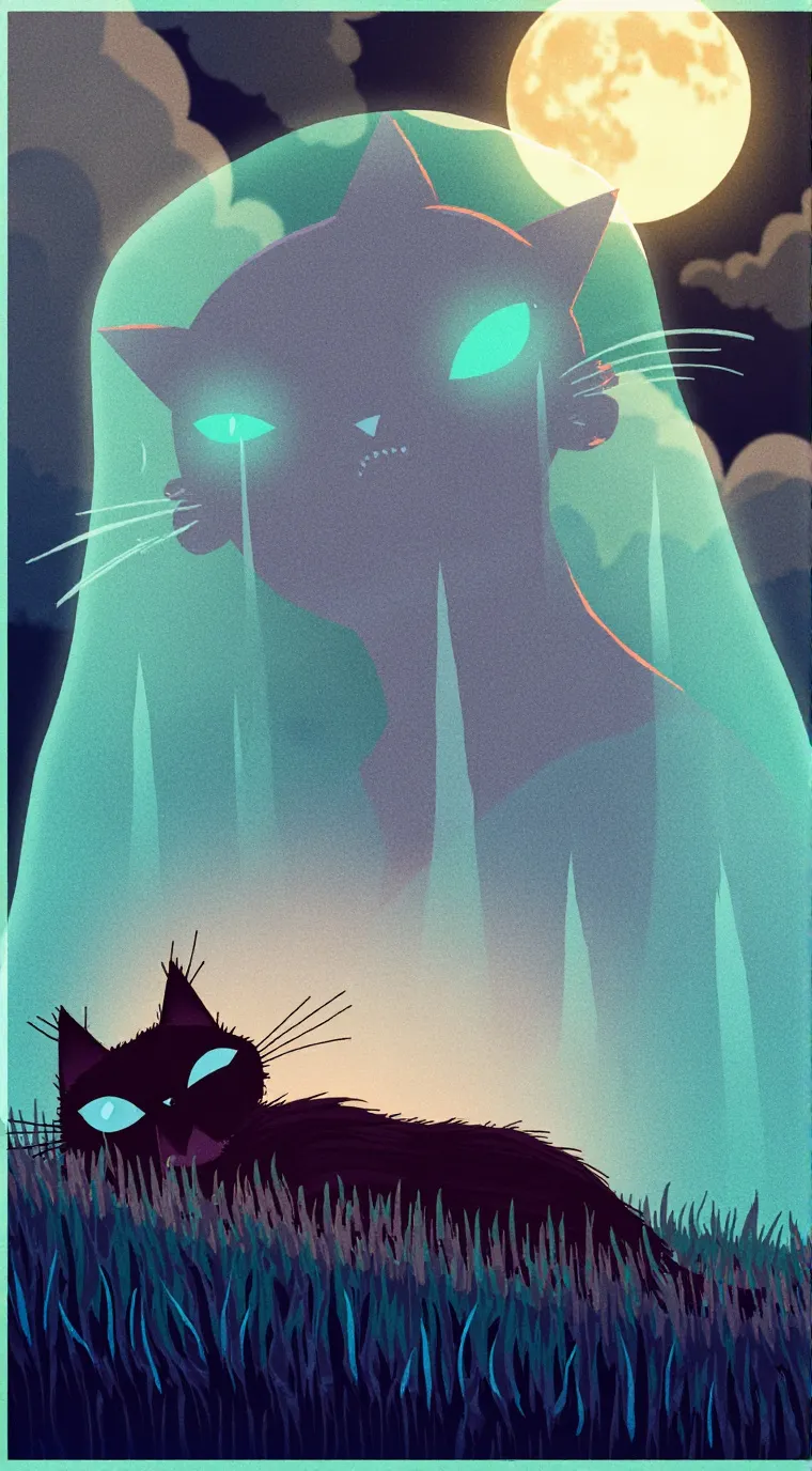 ai character: black cat.. background