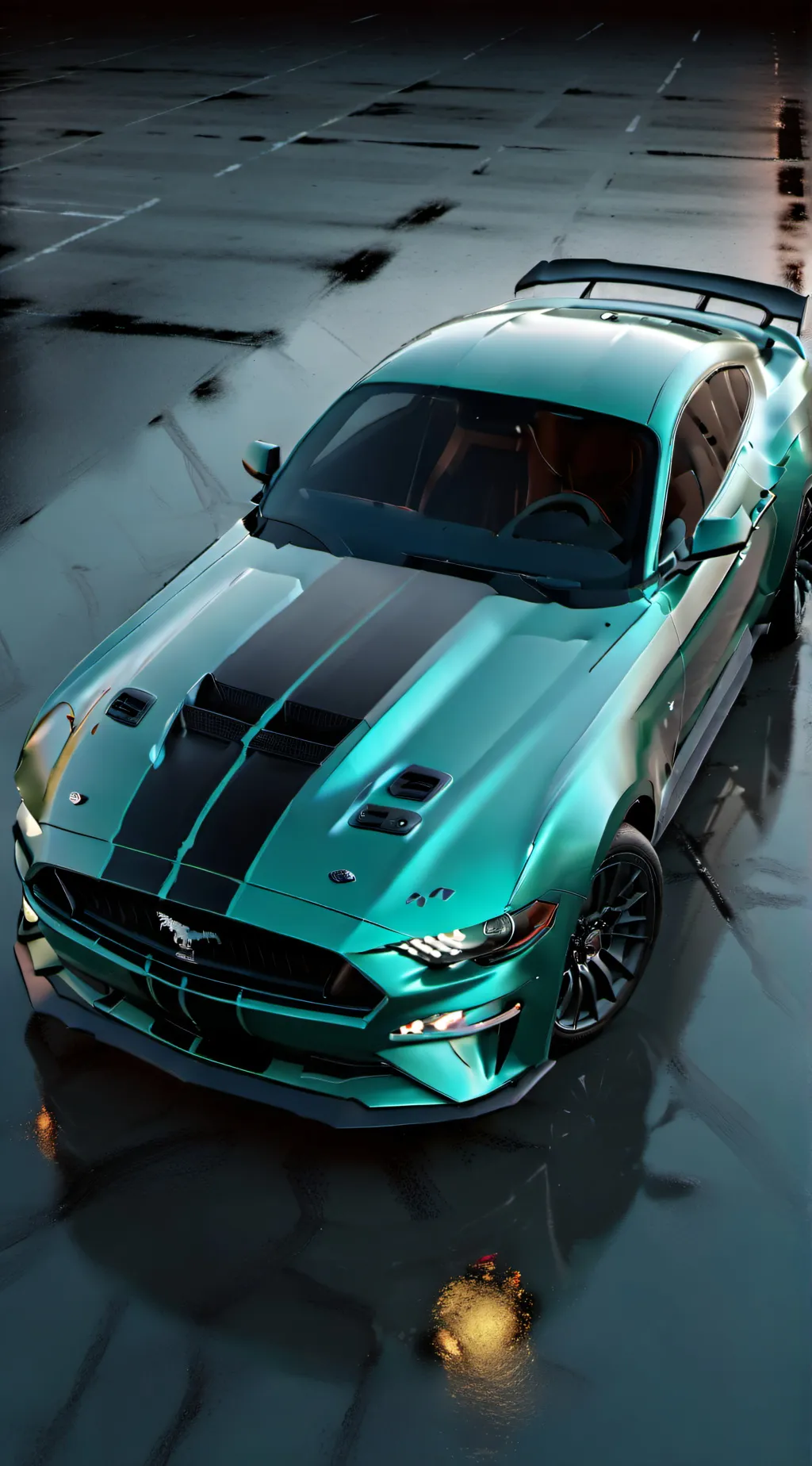 ai character: ford mustang  background