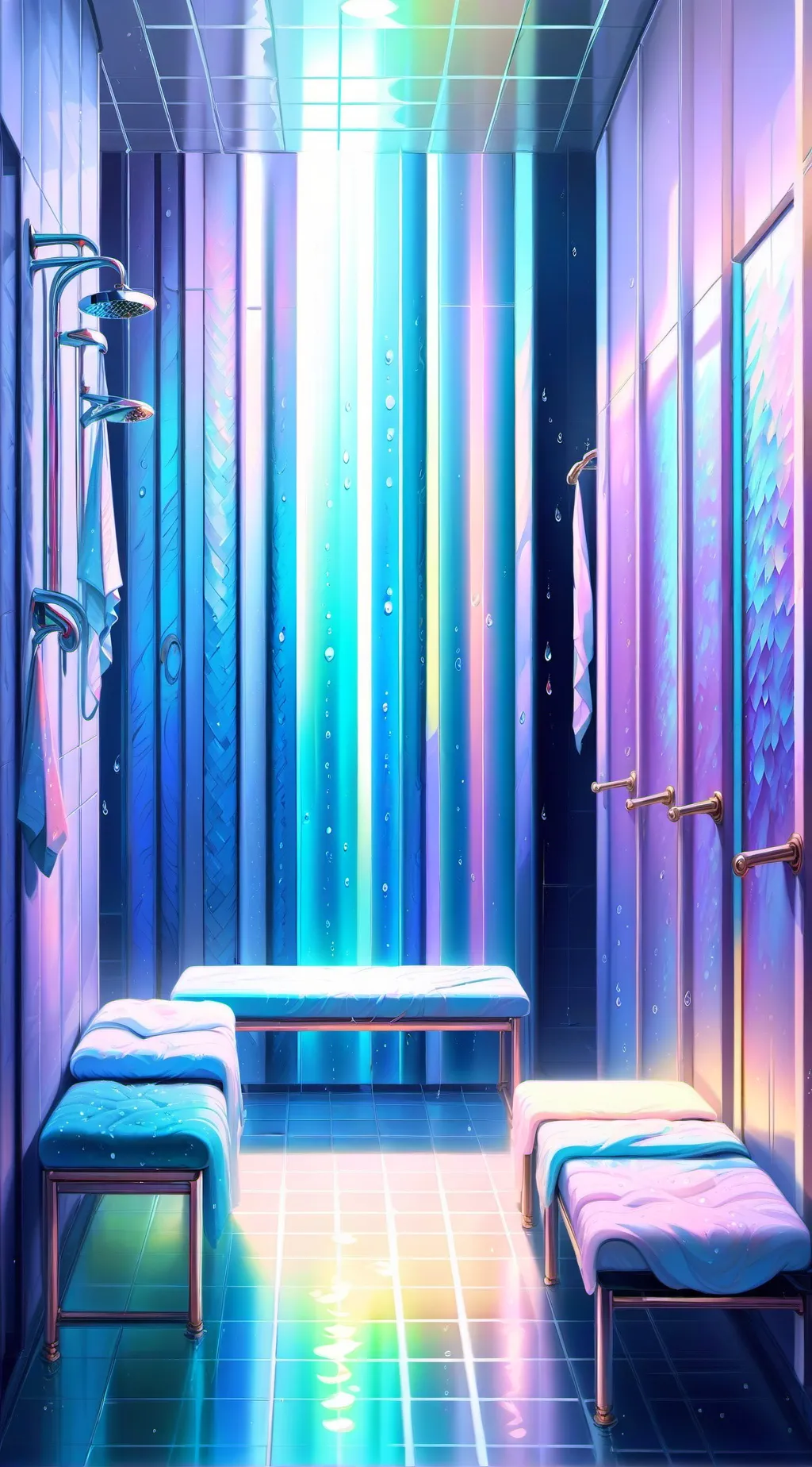 ai character: MHA (locker room) background