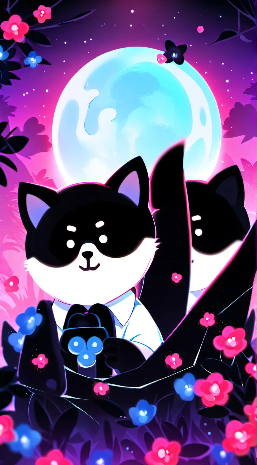 ai character: Kittydog  background