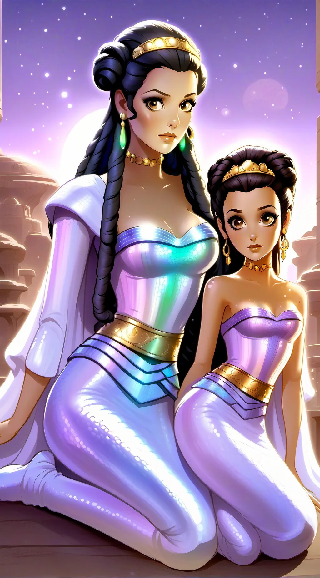 ai character: slave Leia organa background