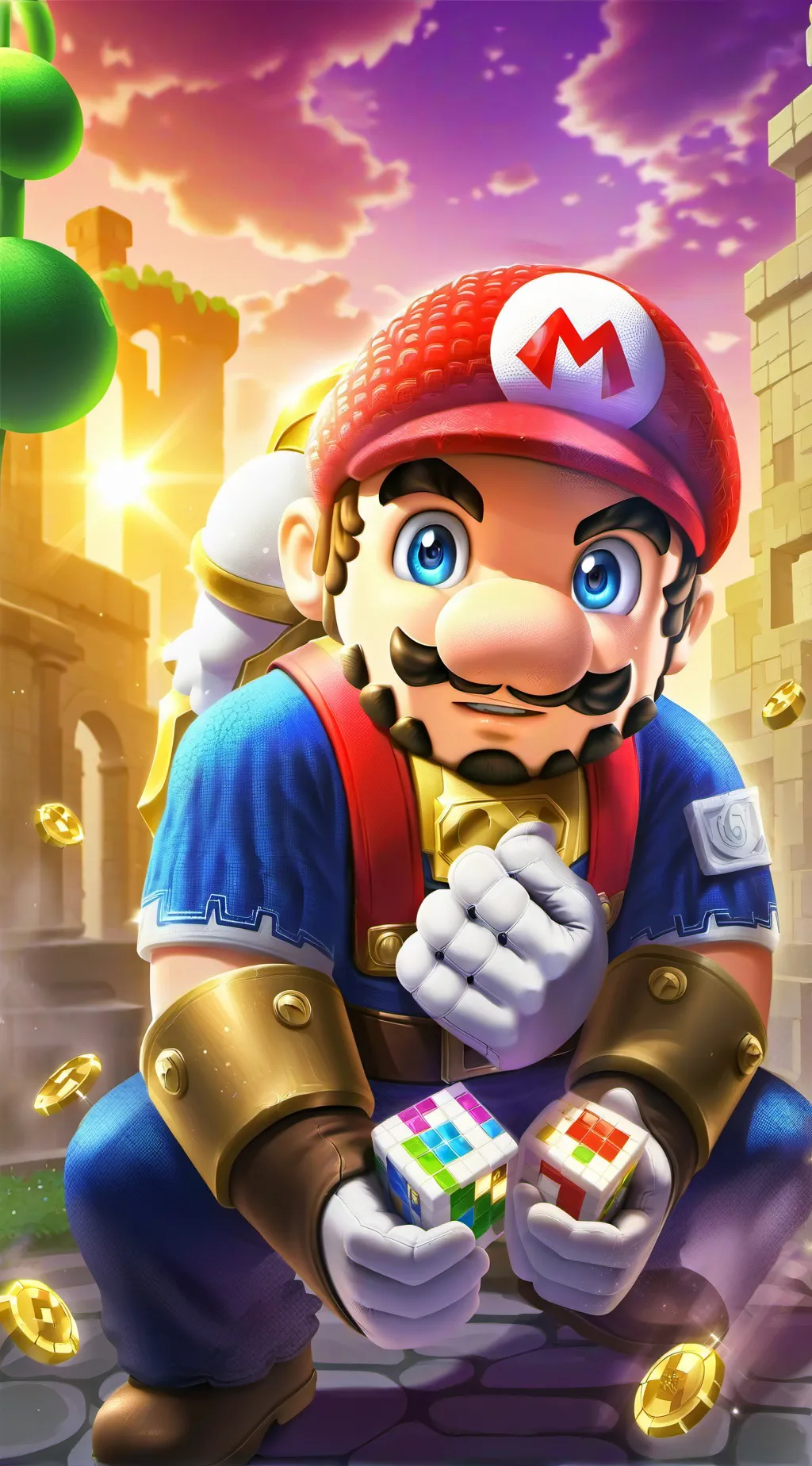 ai character: fucked up mario background