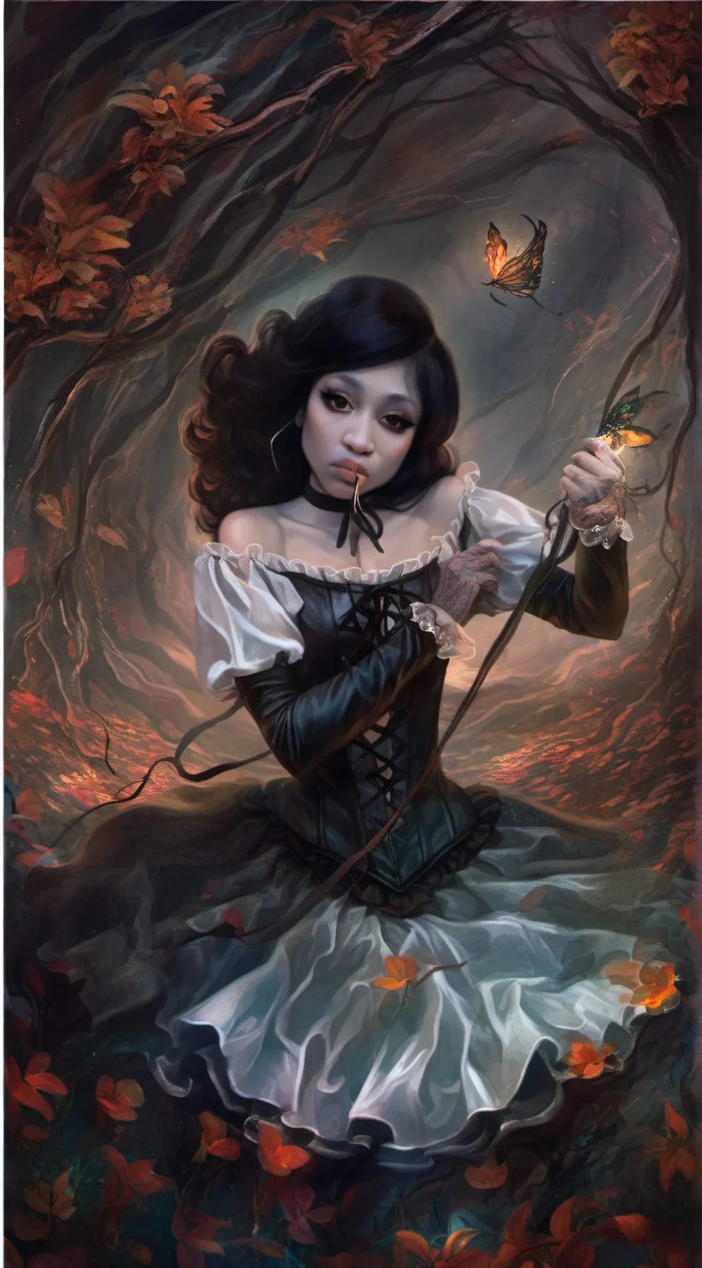 ai character: Flores background