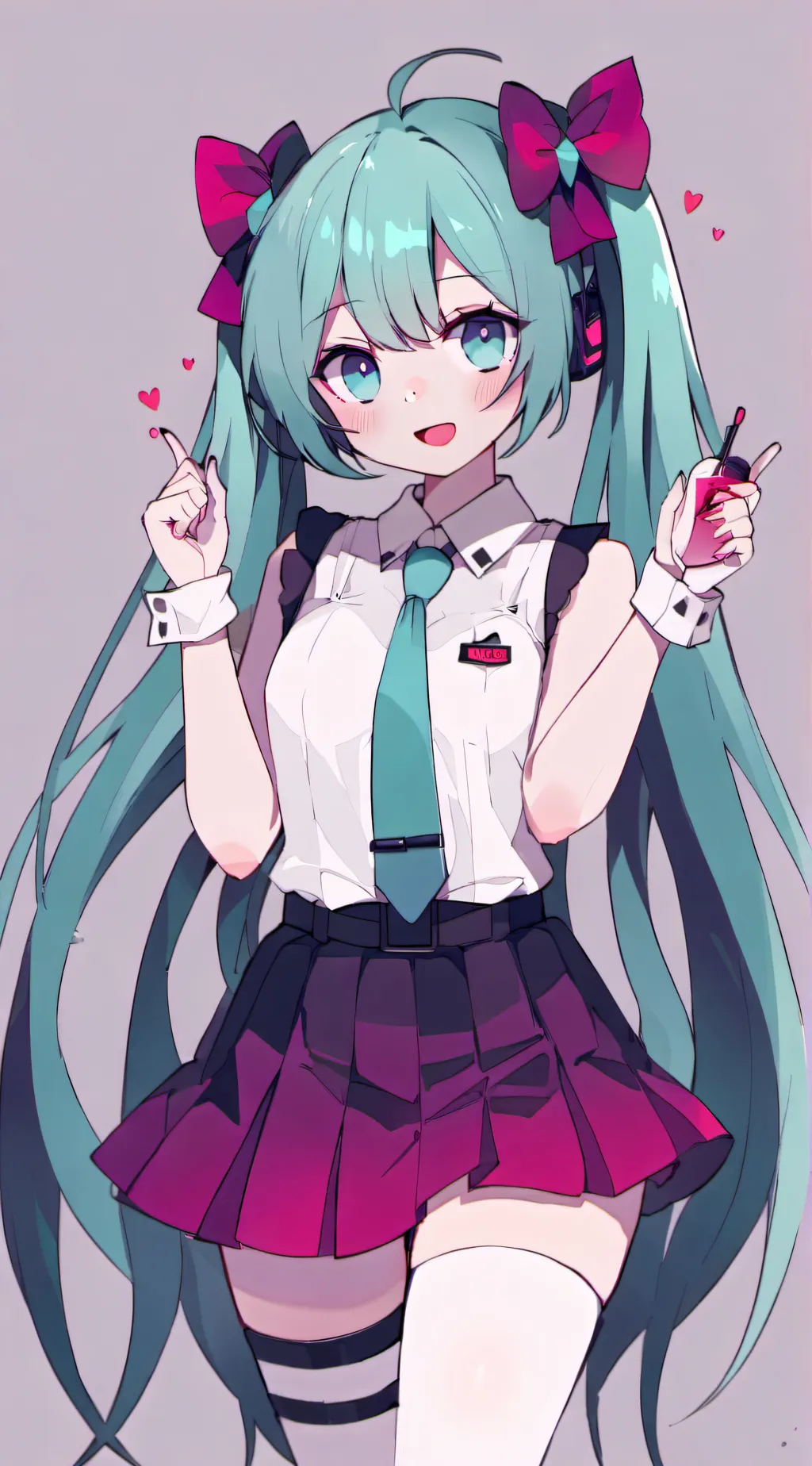 ai character: Hatsune Miku  background