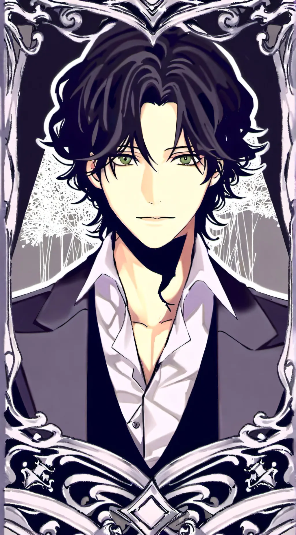 ai character: Regulus Black 🖤🤍 background