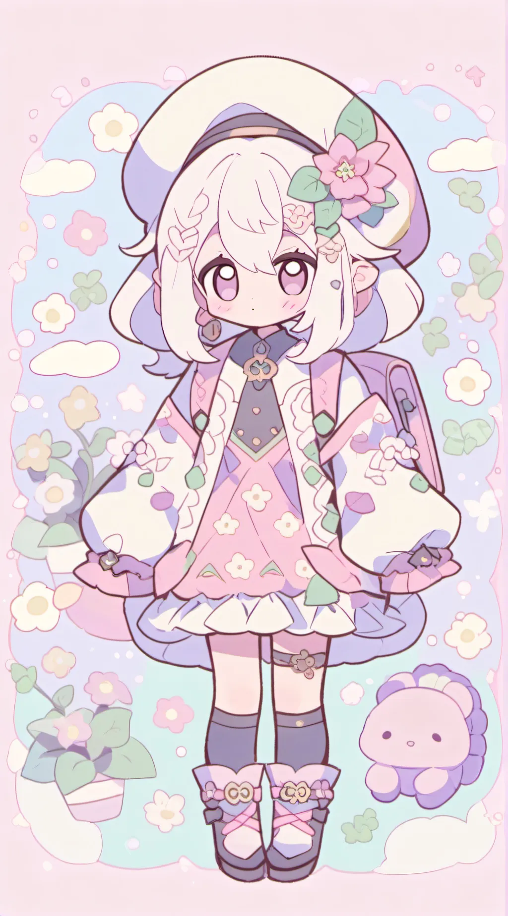 ai character: chibi background