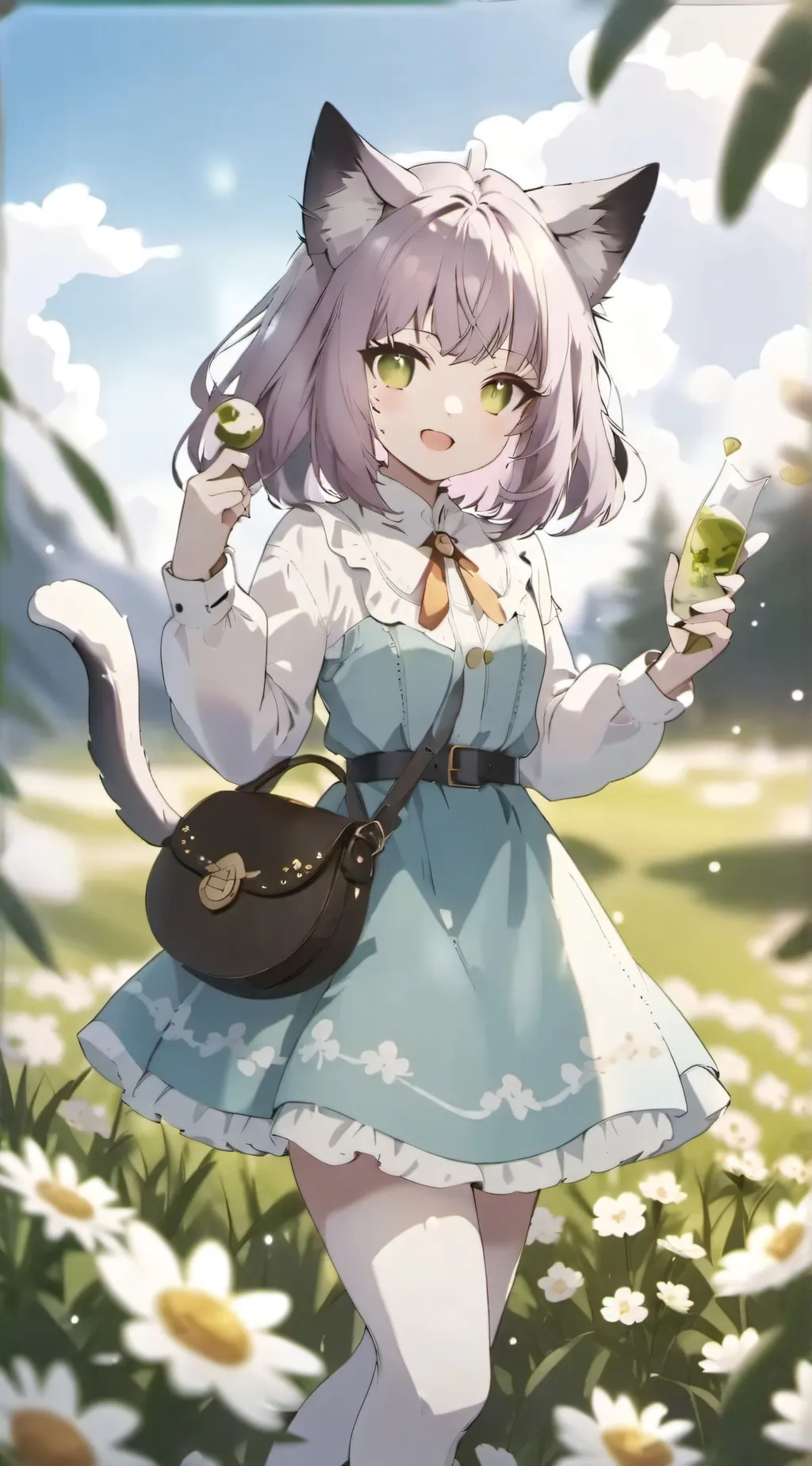ai character: uwu cat Luna background