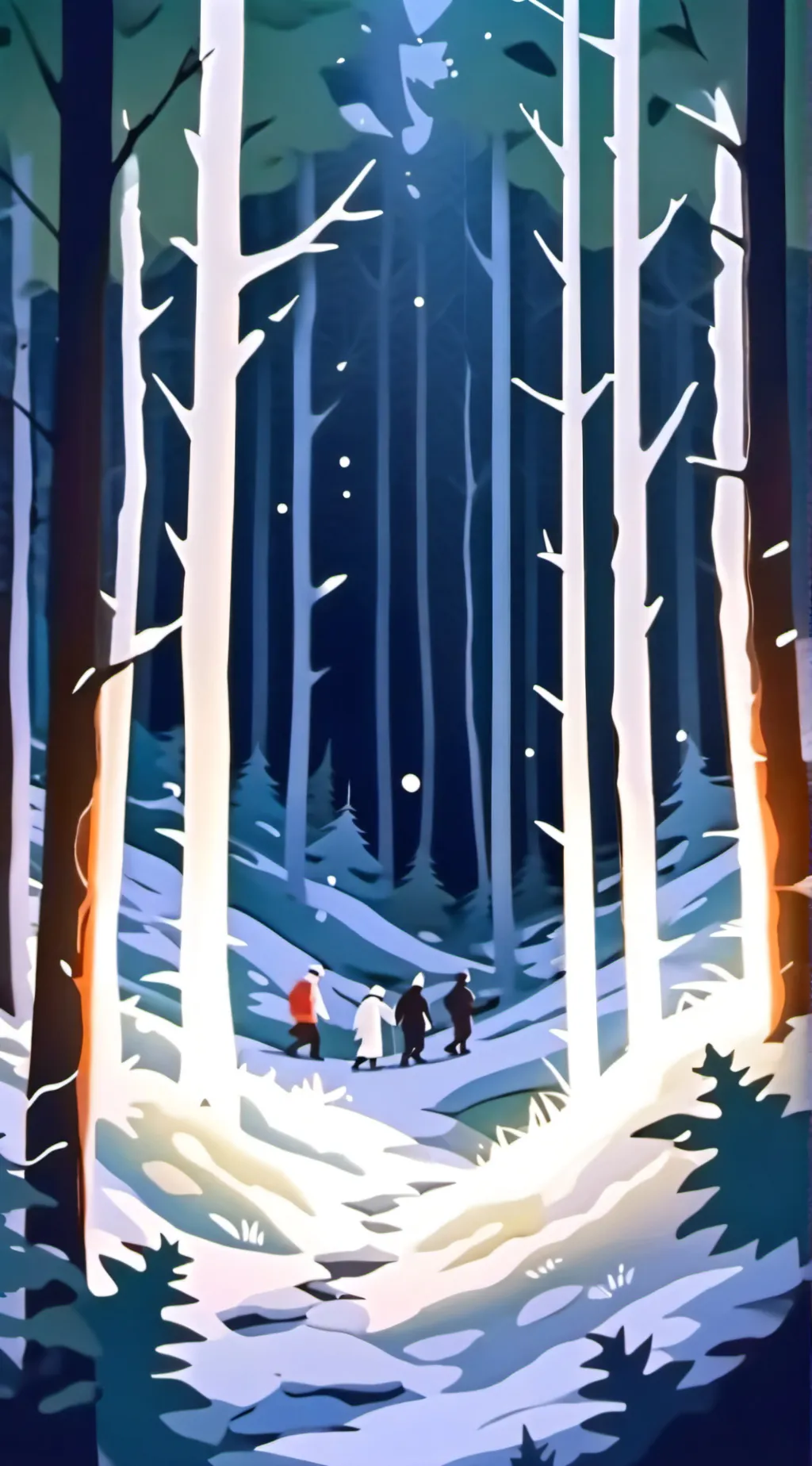 ai character: lost in a forest. background