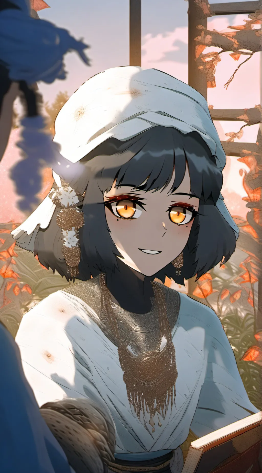 ai character: Lisa winter background