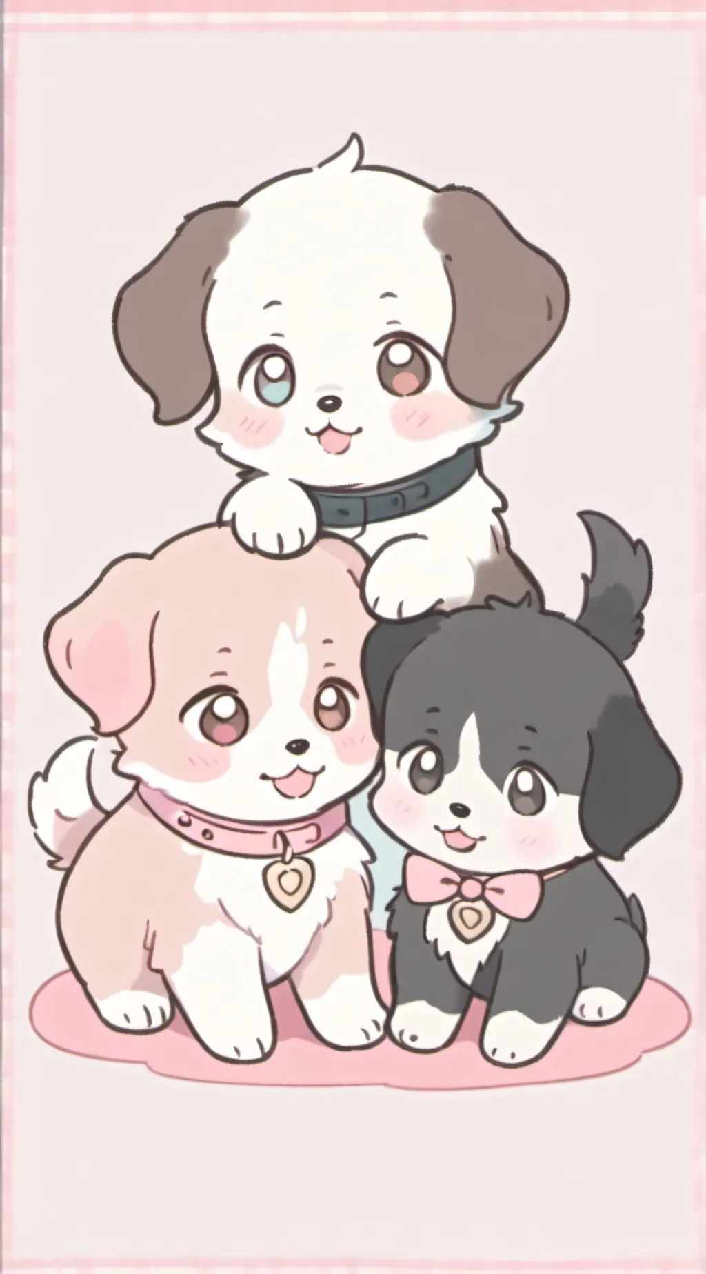 ai character: puppies background