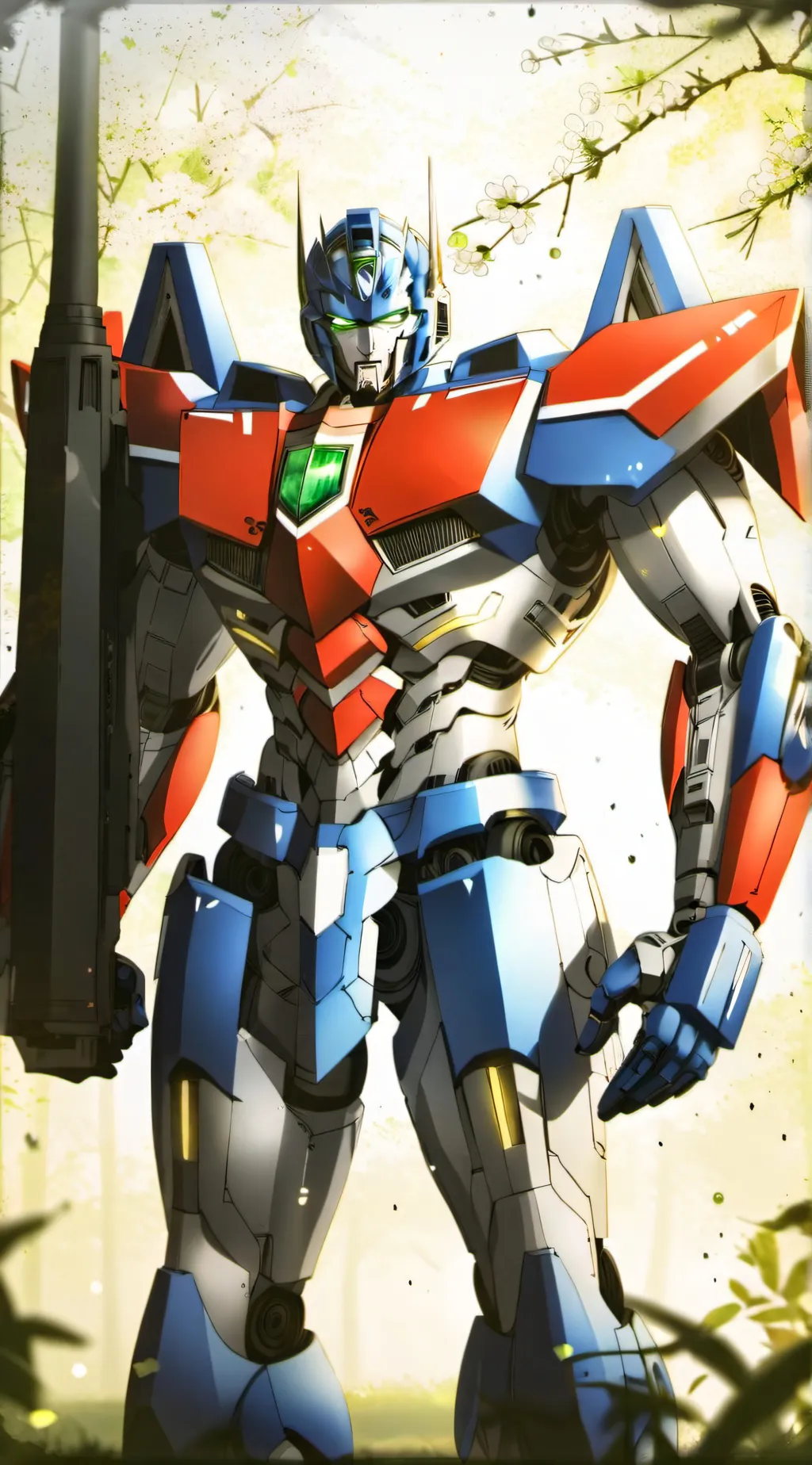 ai character: Optimus prime  background