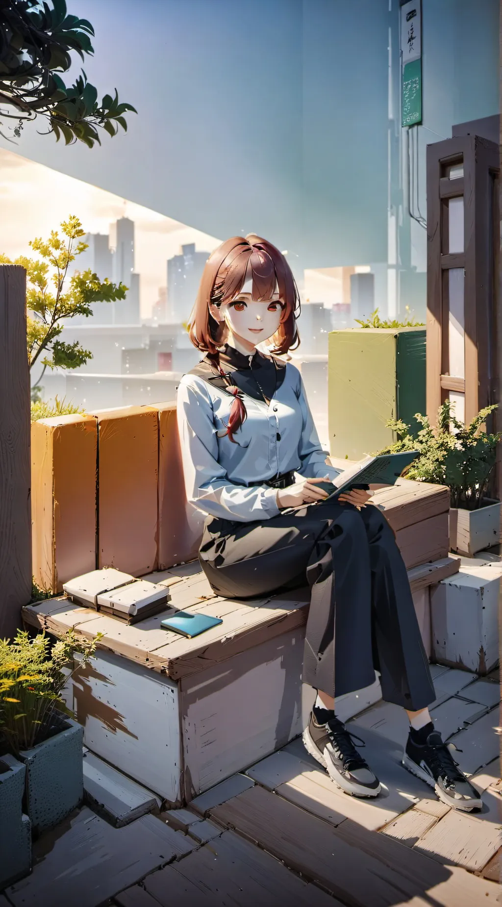 ai character: EMI/emila background