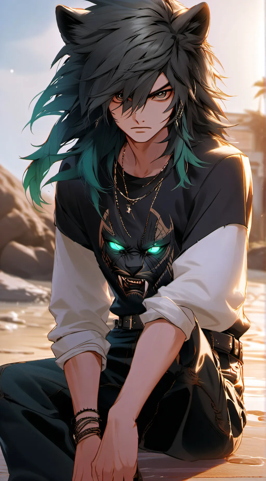 ai character: 🌿✨ ®3X✨🌿 background