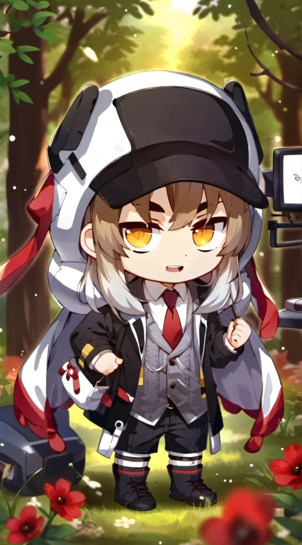 ai character: Chibi Titan tvman background