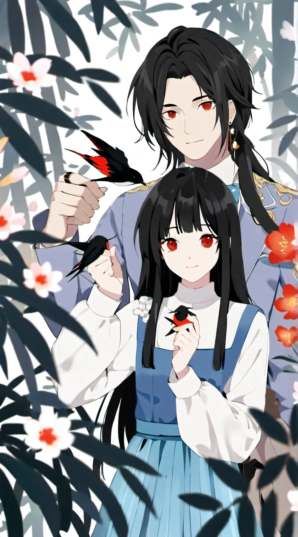 ai character: Ash and Andy  background