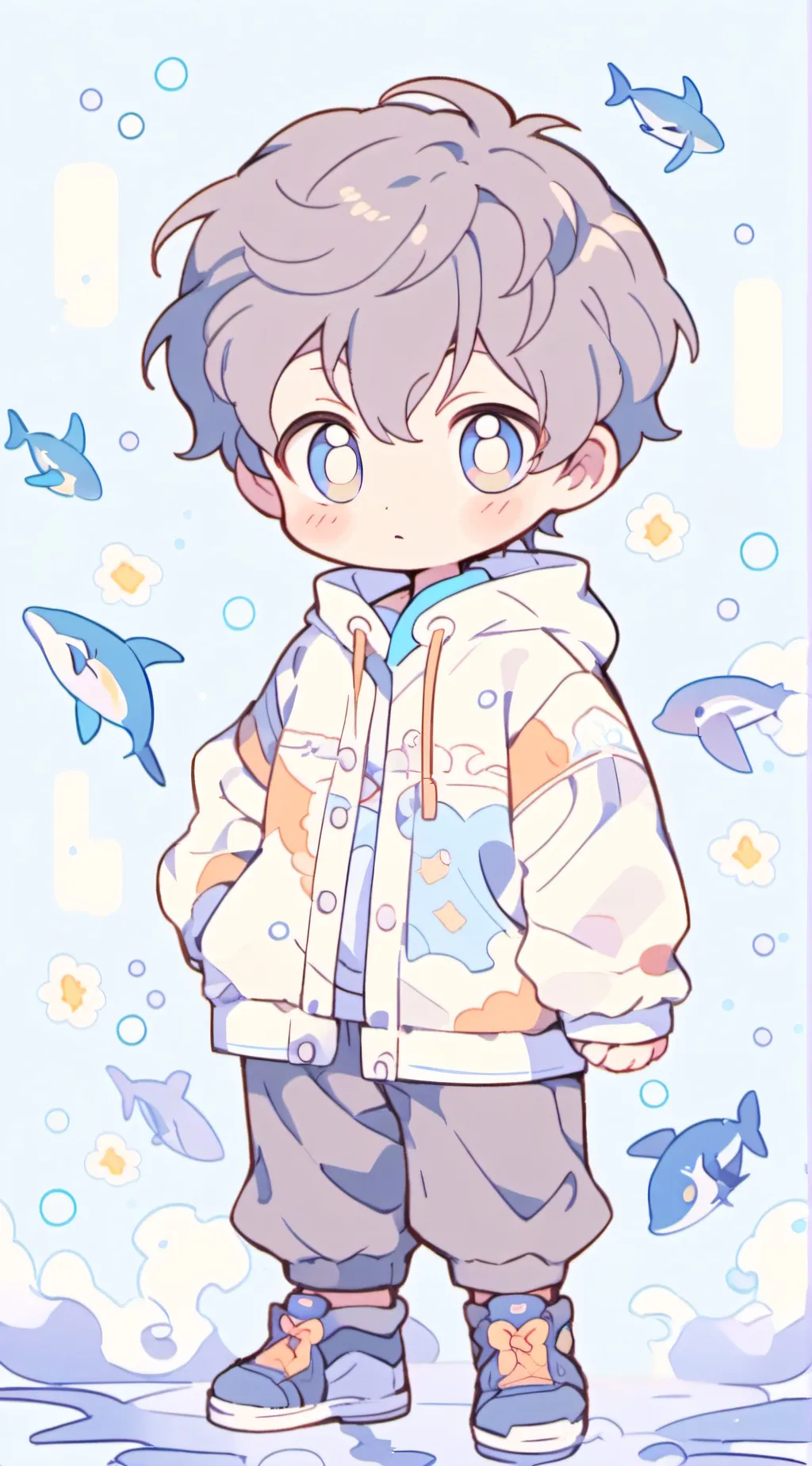ai character: BSD🩵 background