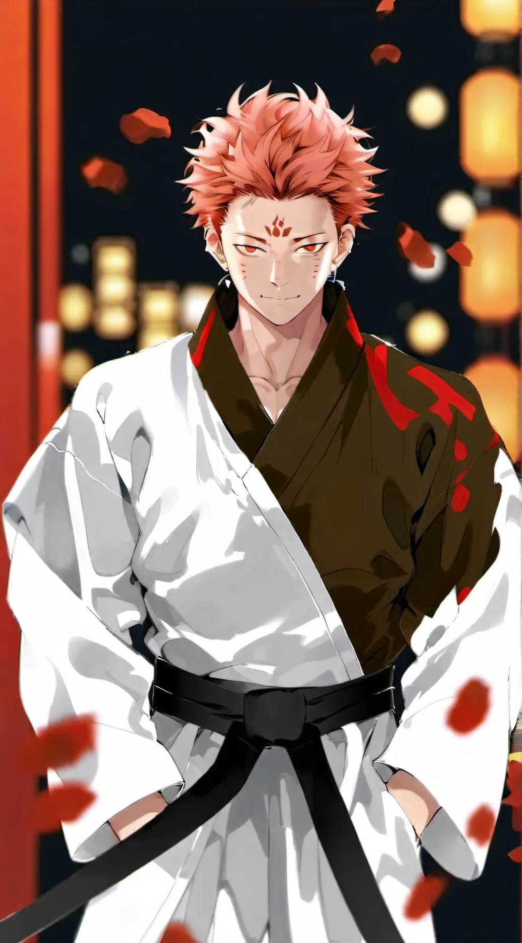 ai character: Sukana x Gojo  background