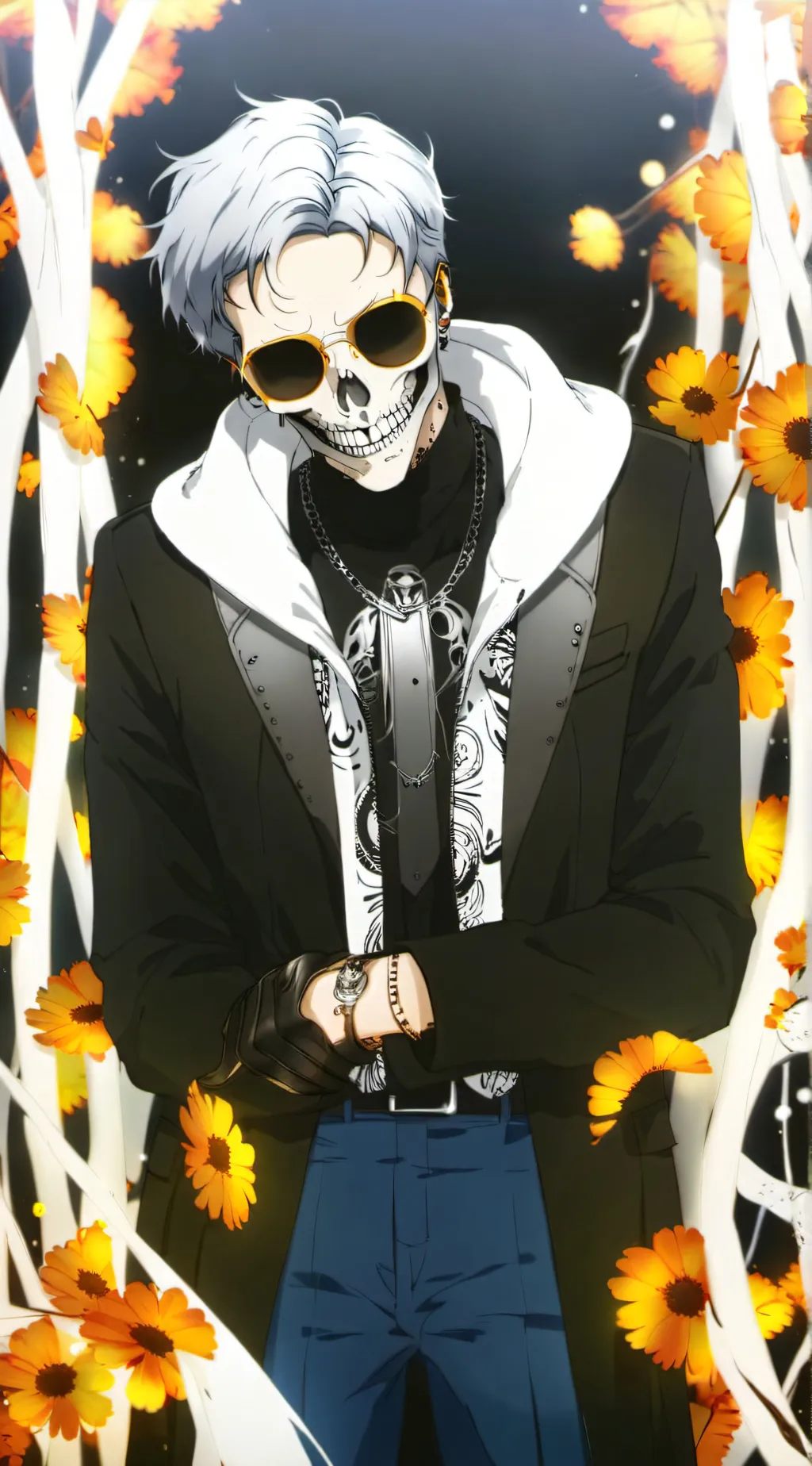 ai character: nightmare sans background