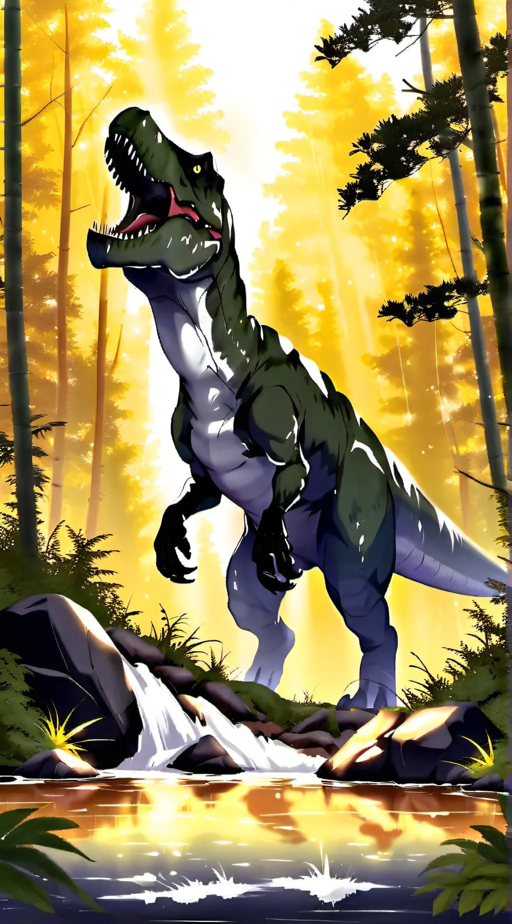 ai character: T-Rex background