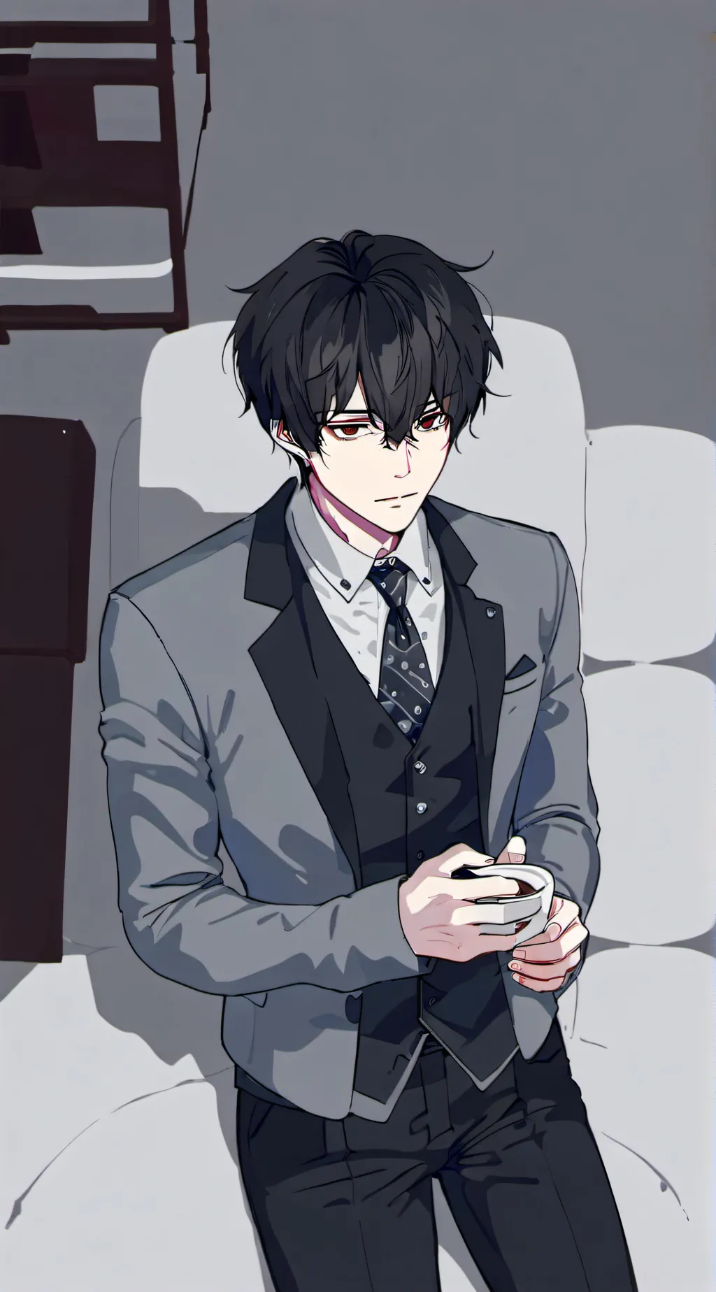 ai character: rain background