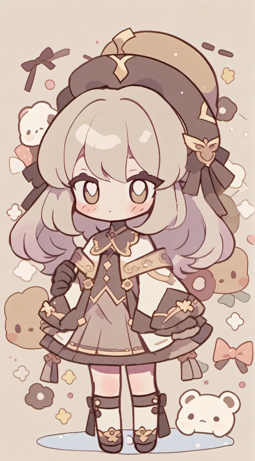 ai character: Caramel background
