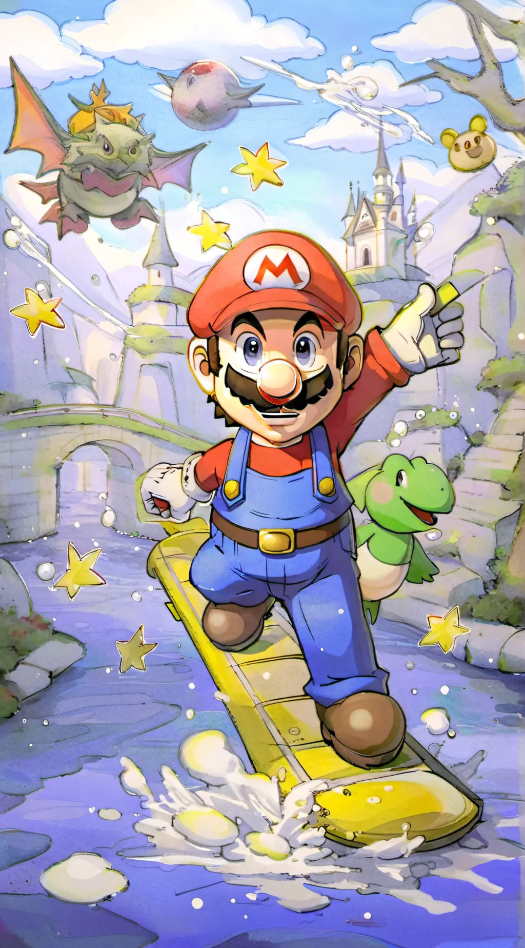ai character: Mario and Crew background