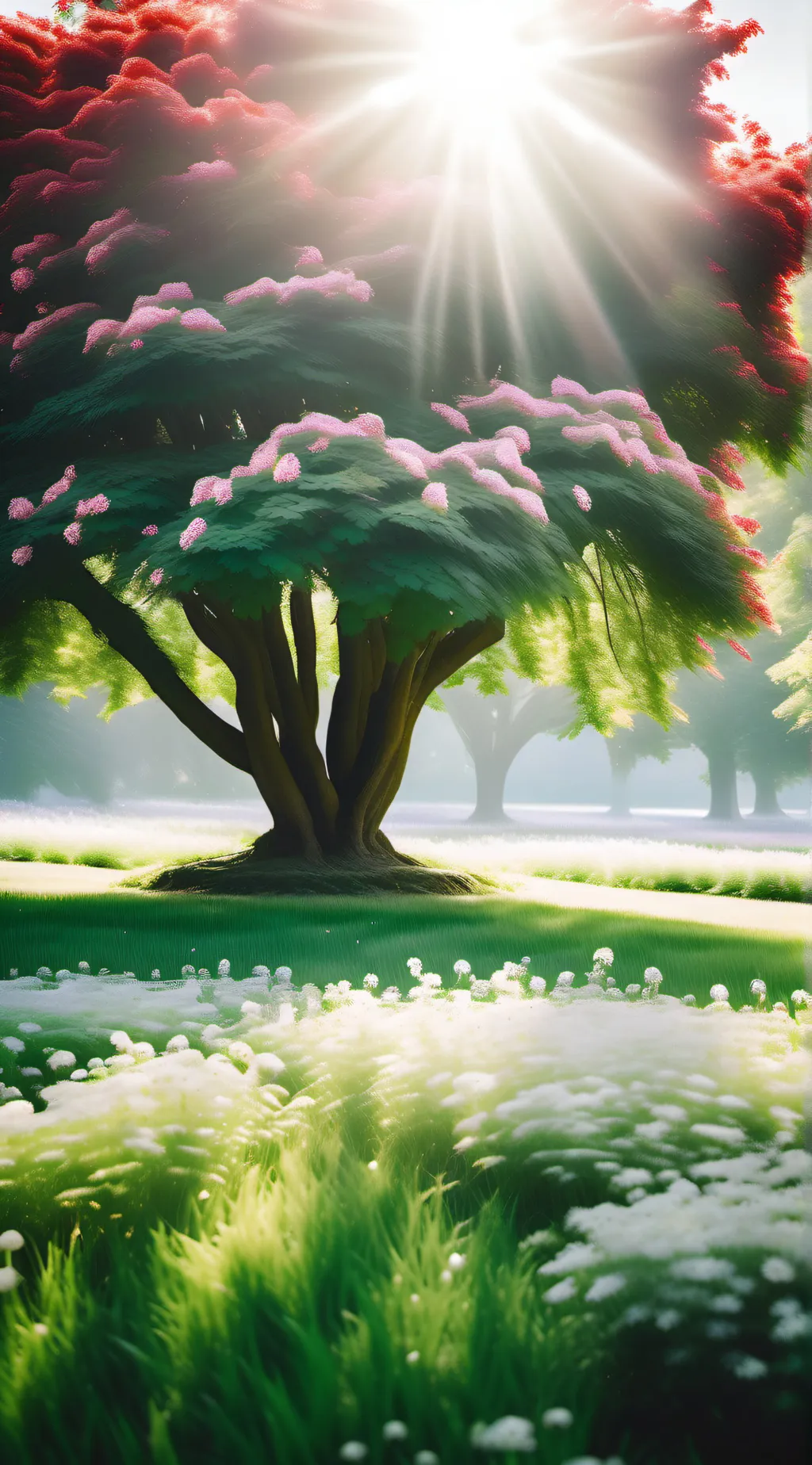 ai character: tree background