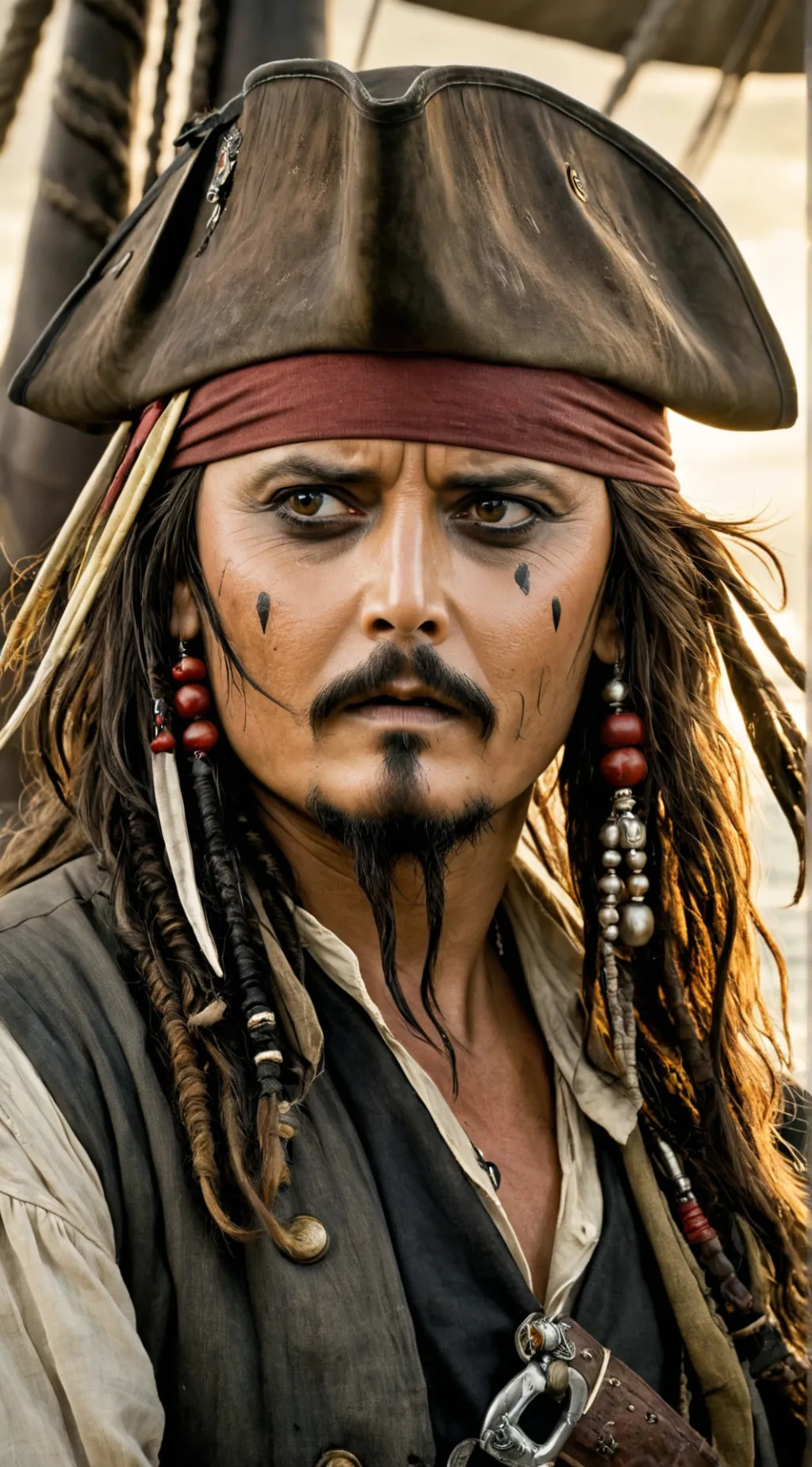 ai character: Jack Sparrow background
