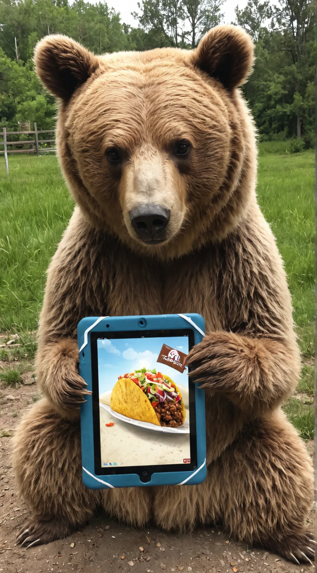 ai character: taco bear background