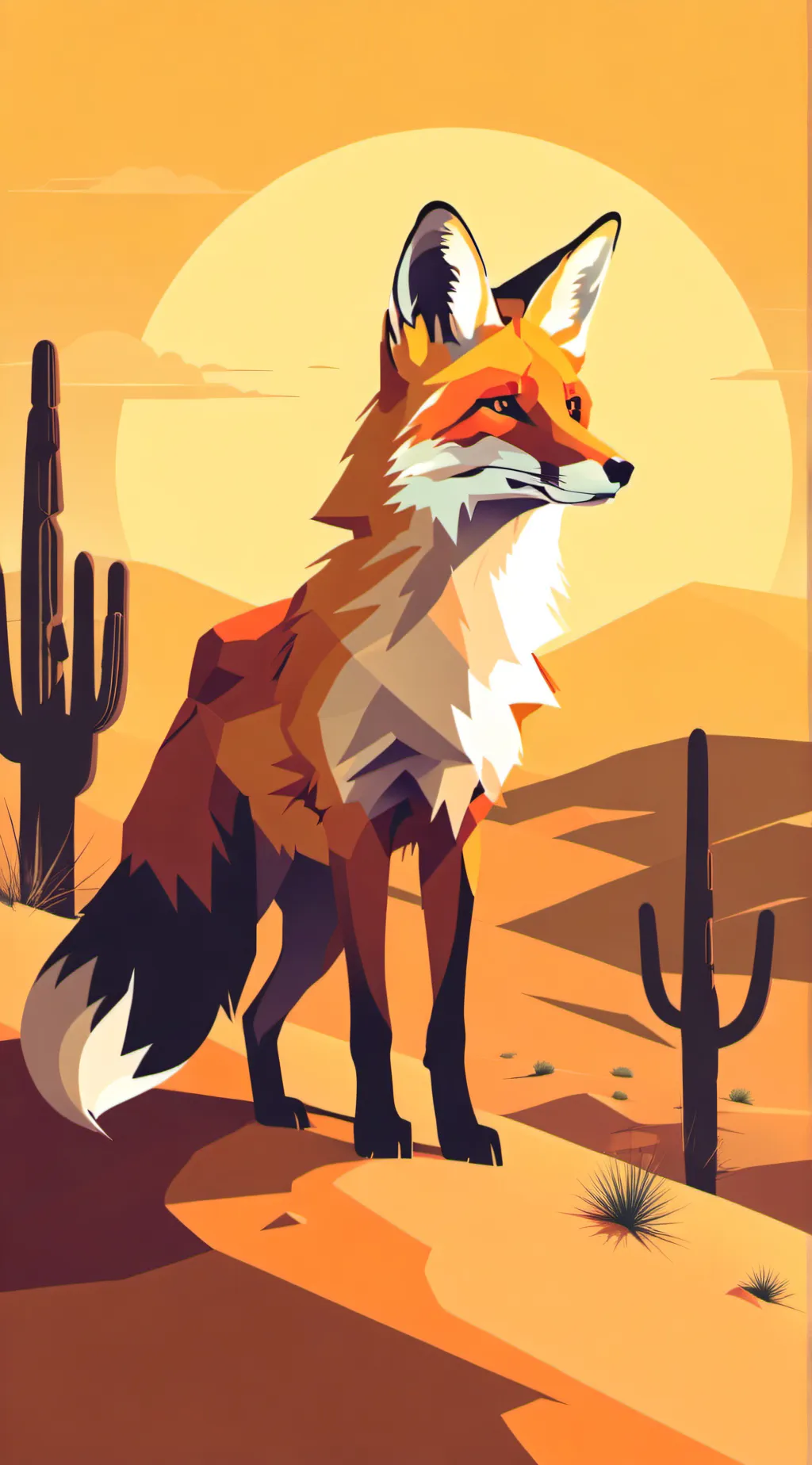 ai character: cacti background
