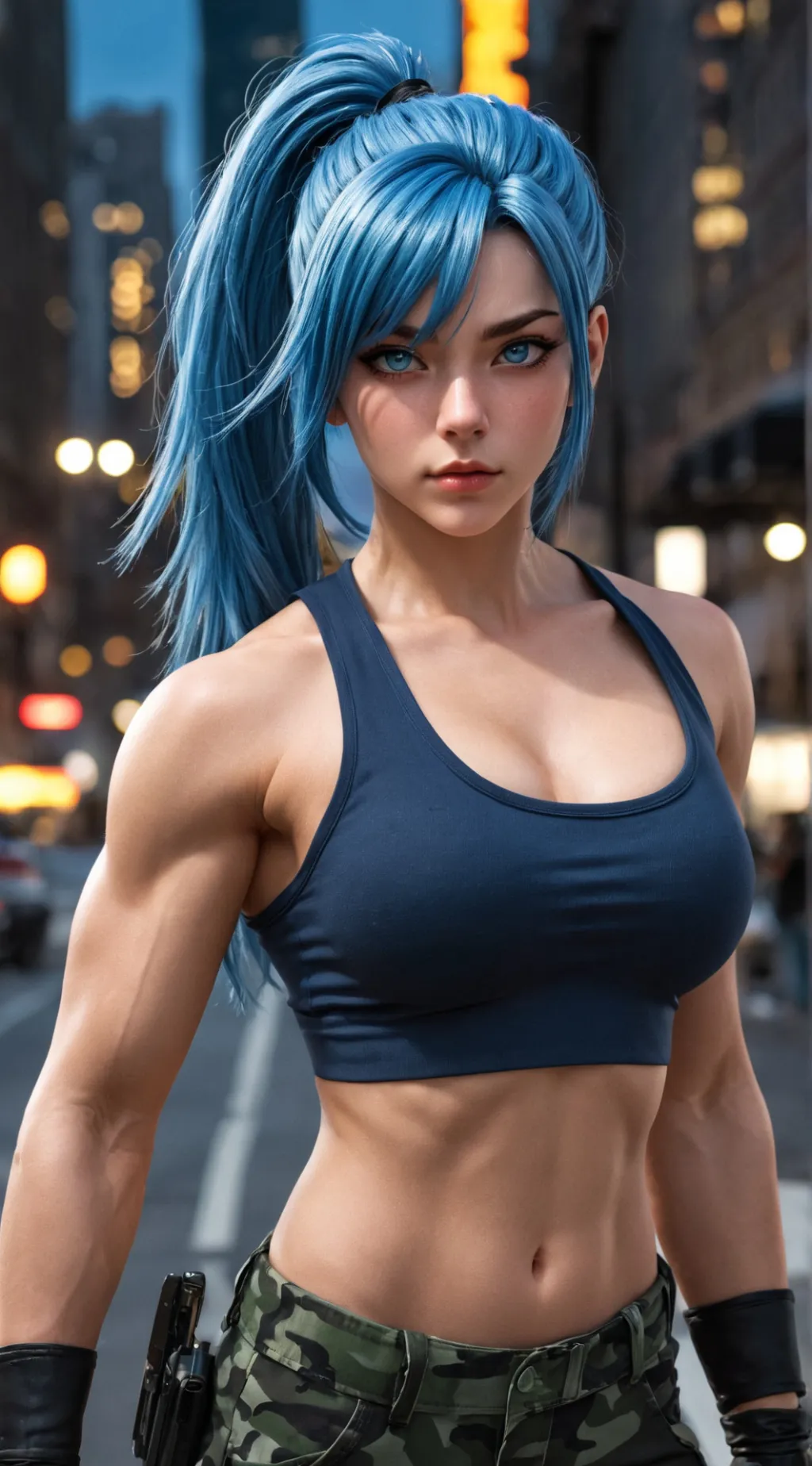 ai character: Leona Heidern background
