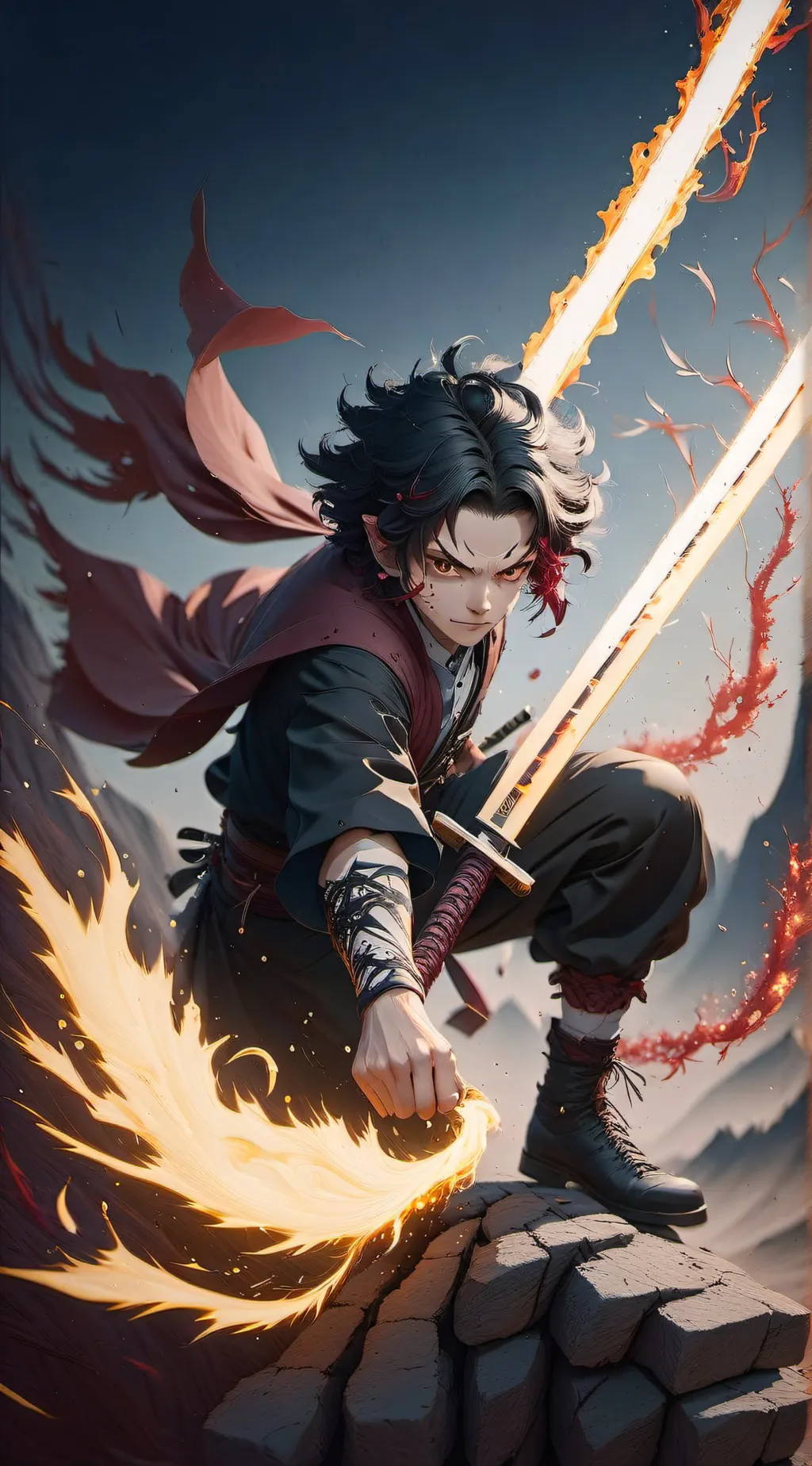ai character: kny background