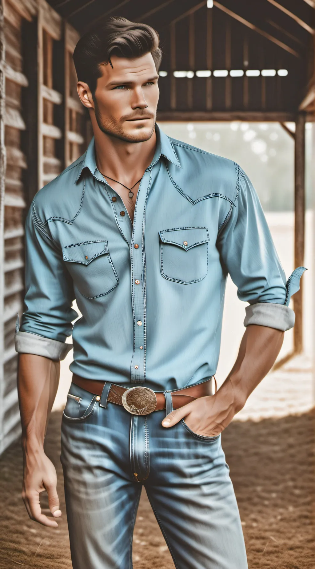 ai character: Drew Crawford background