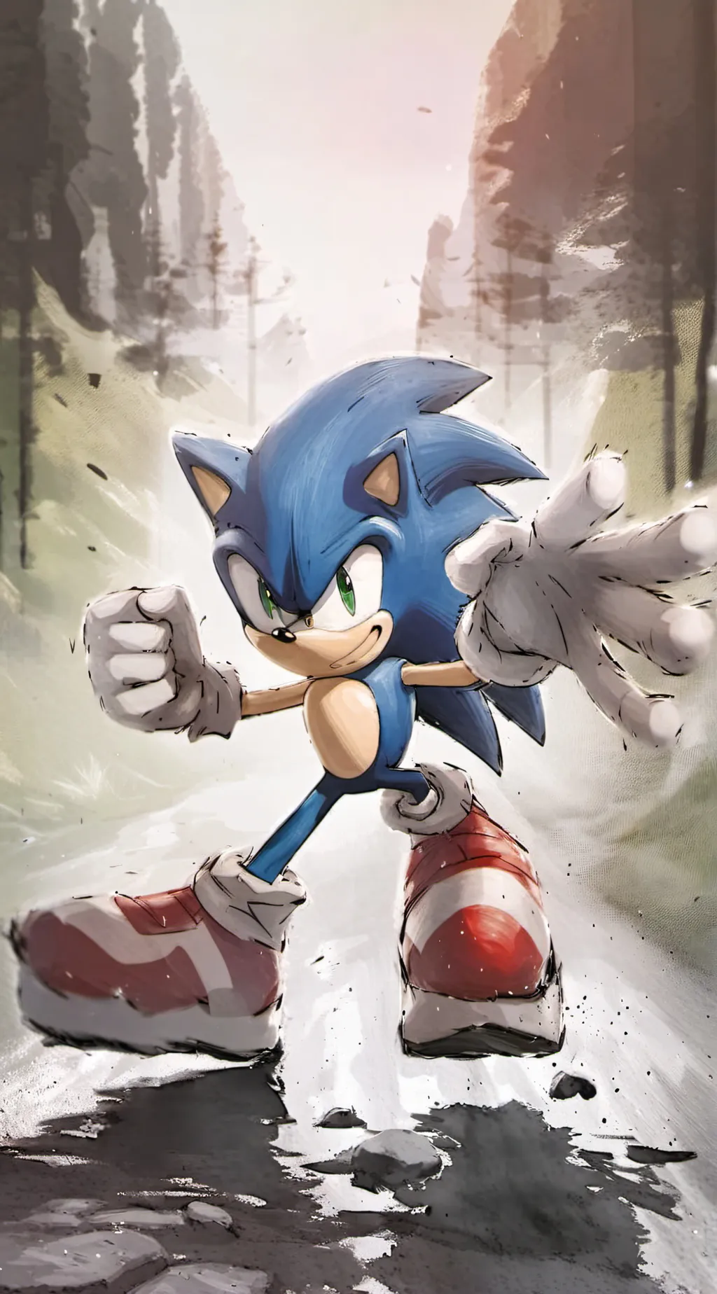 ai character: sonic the hedgehog background