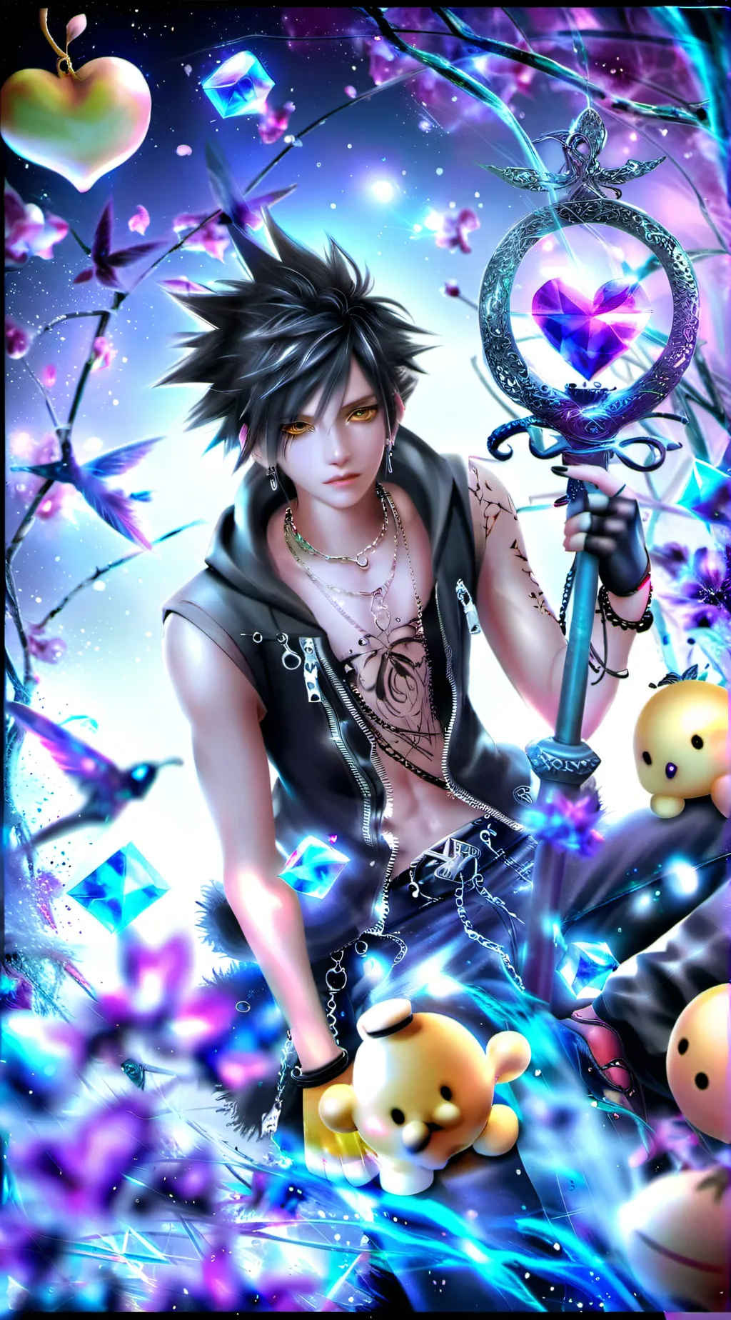ai character: KH Vanitas (crush) background