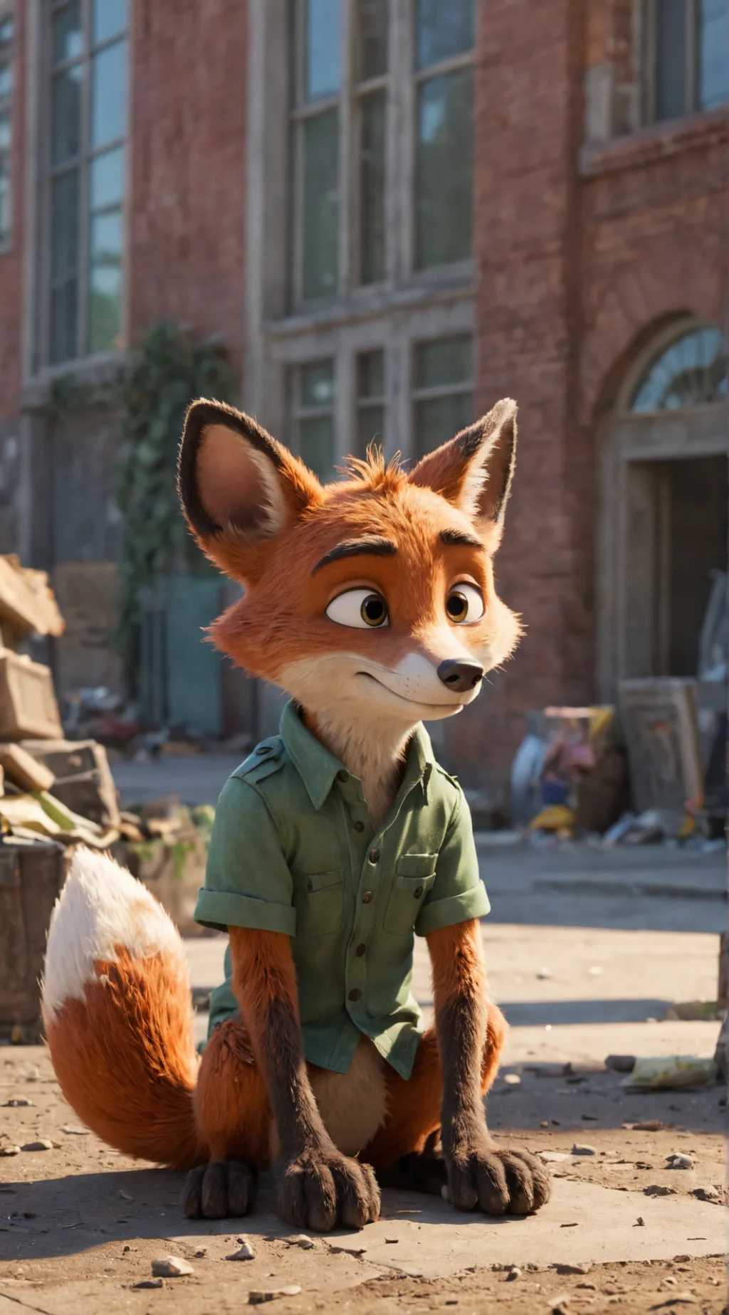 ai character: Young Nick Wilde background