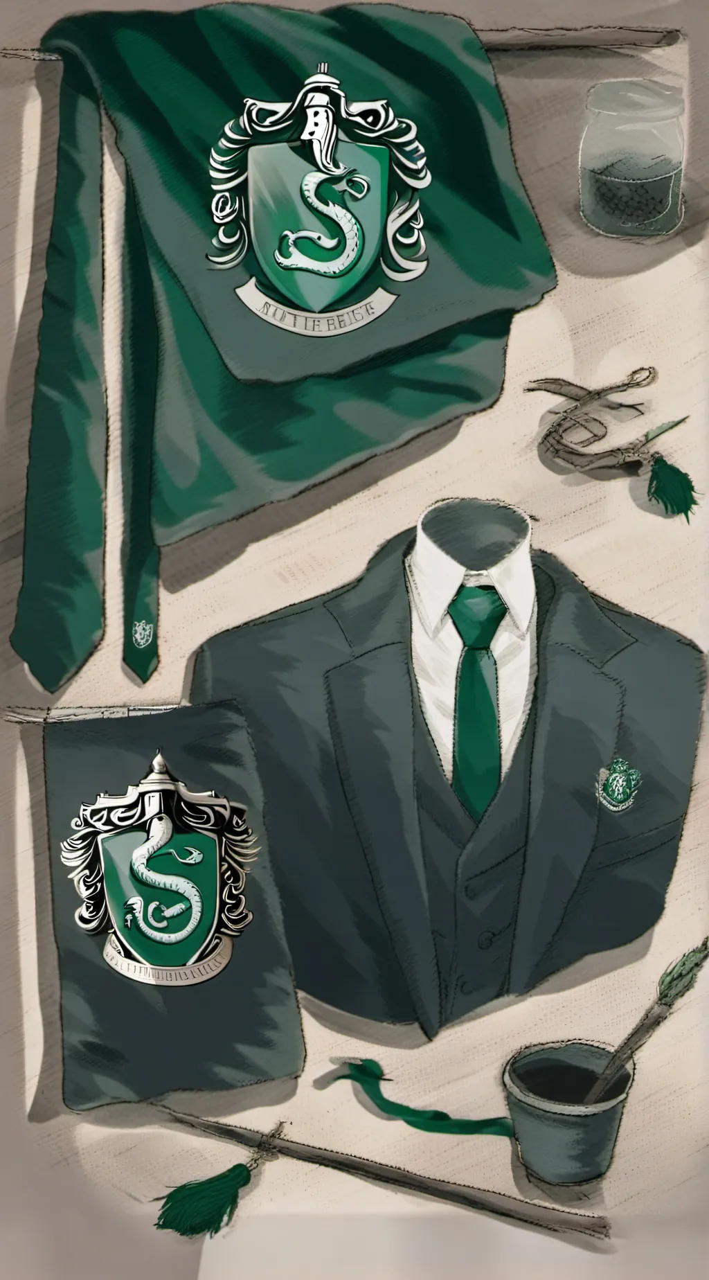 ai character: Slytherin Boys background