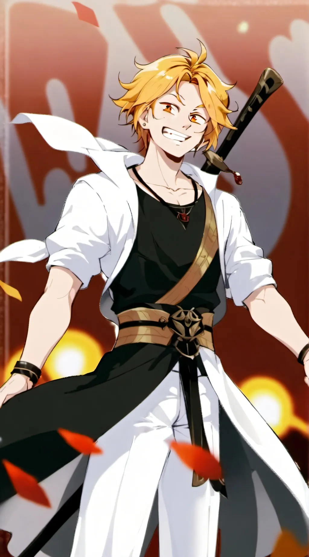 ai character: Denki Kaminari background
