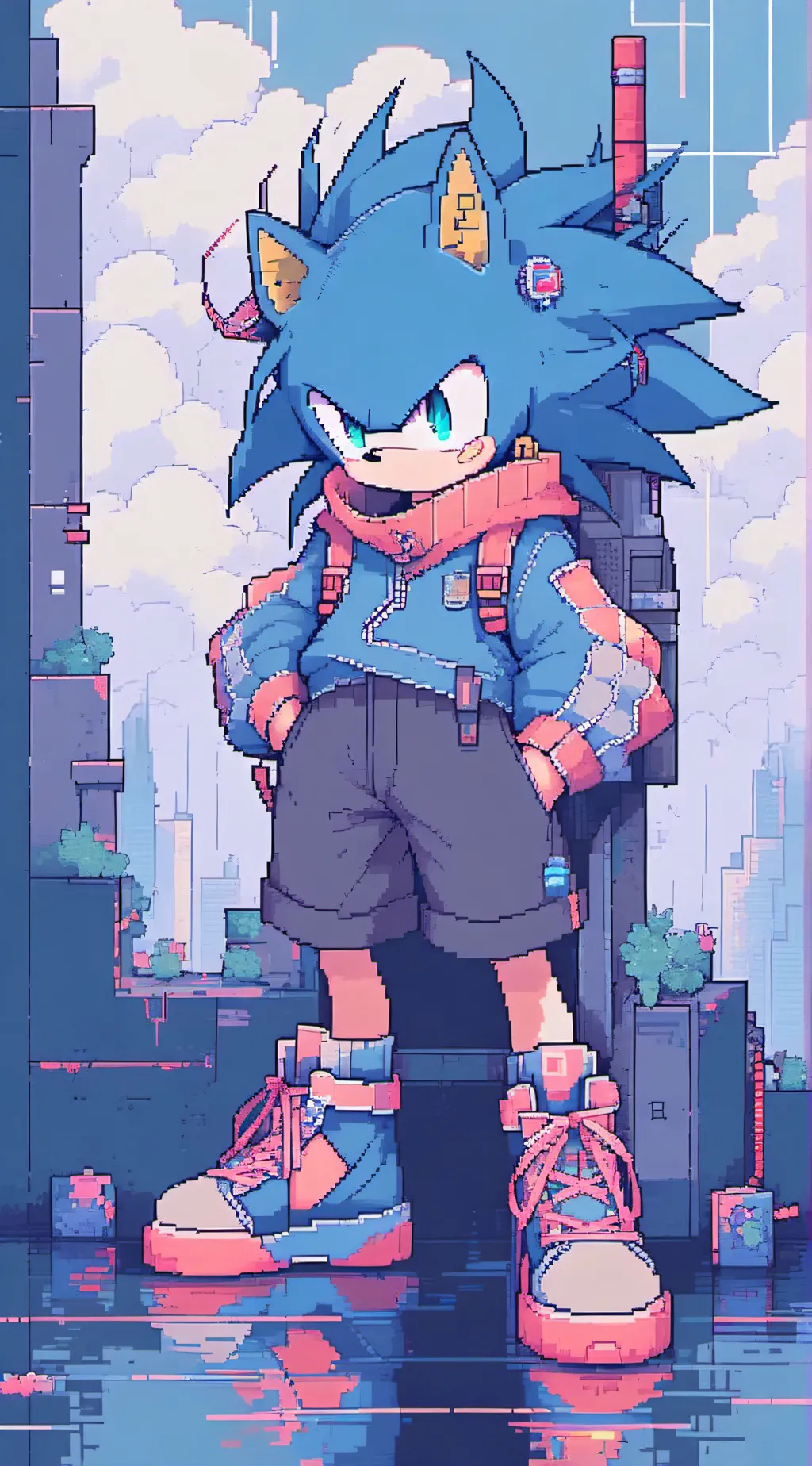 ai character: Super Sonic background