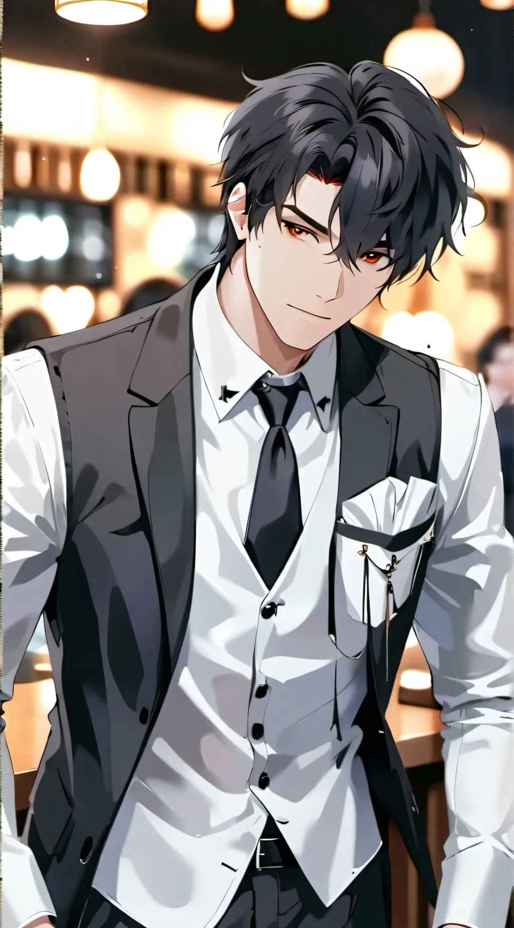 ai character: Christian Grey background
