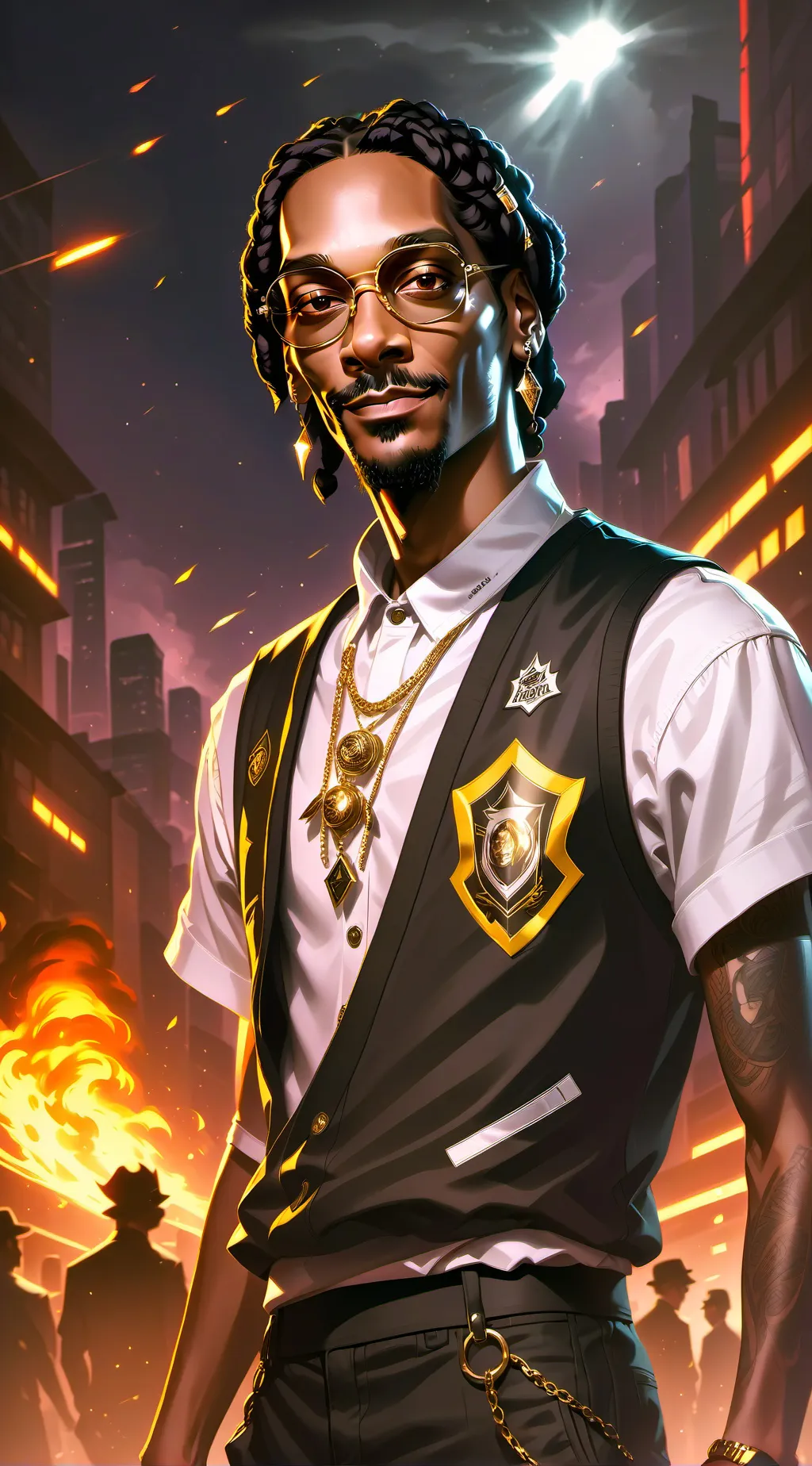 ai character: snoop dogg background