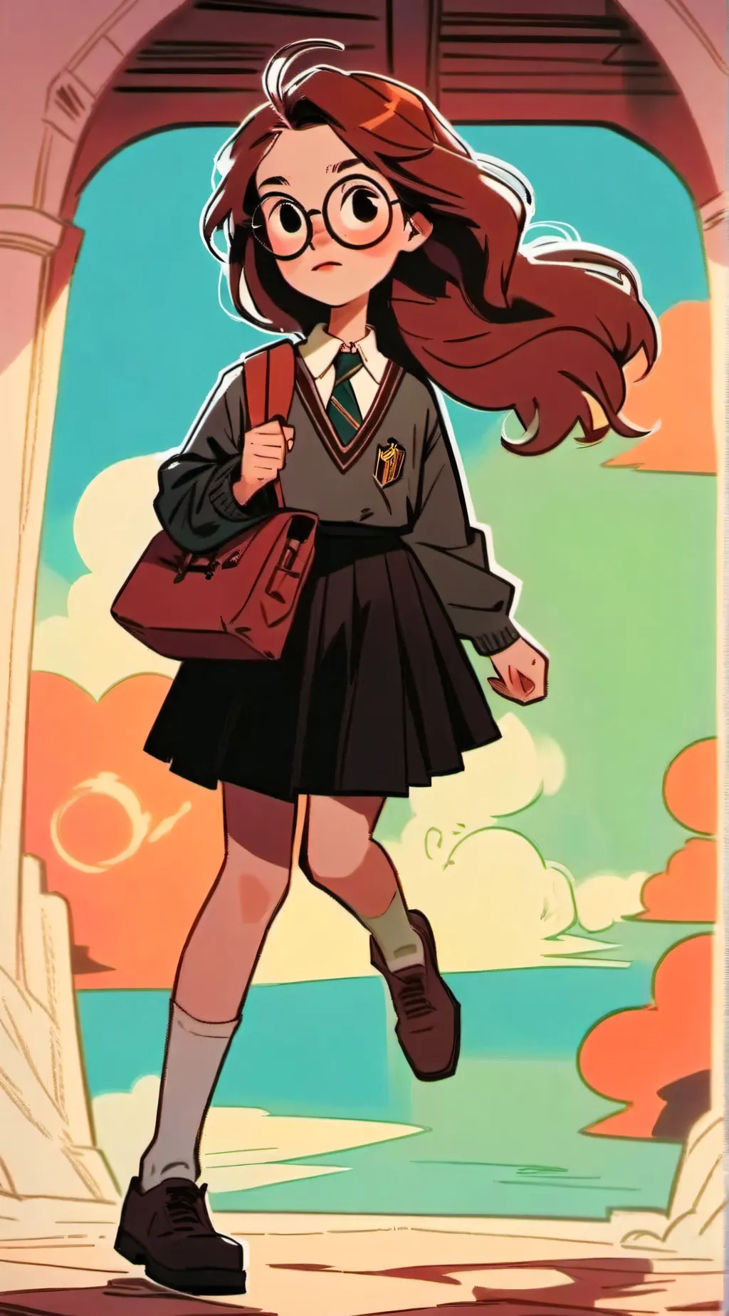 ai character: Hogwarts  background