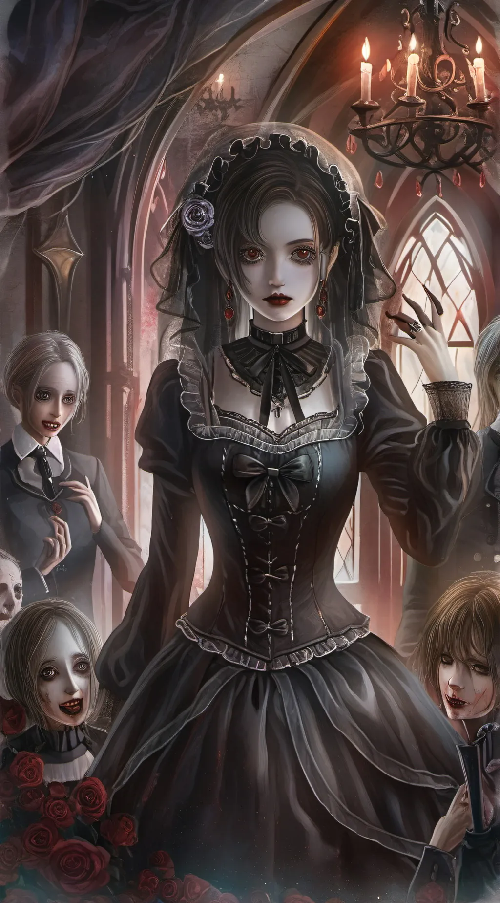 ai character: `~|•??•|~` background