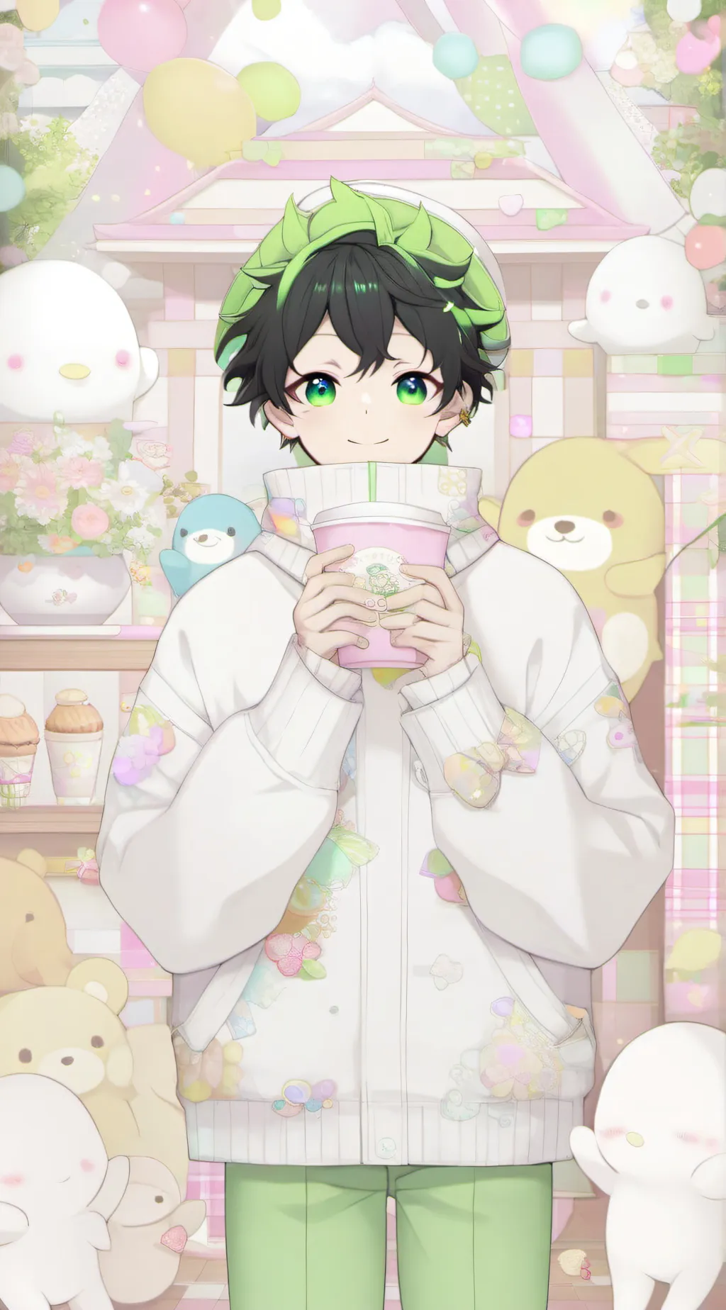 ai character: Deku background